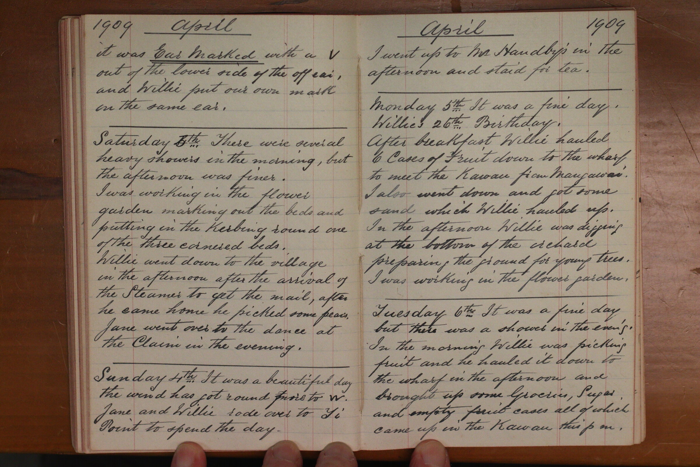 Original CS Clarke diary page