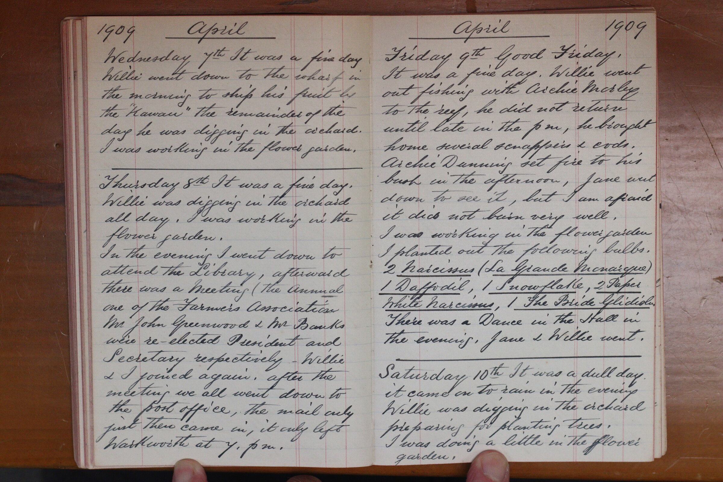 Original CS Clarke diary page