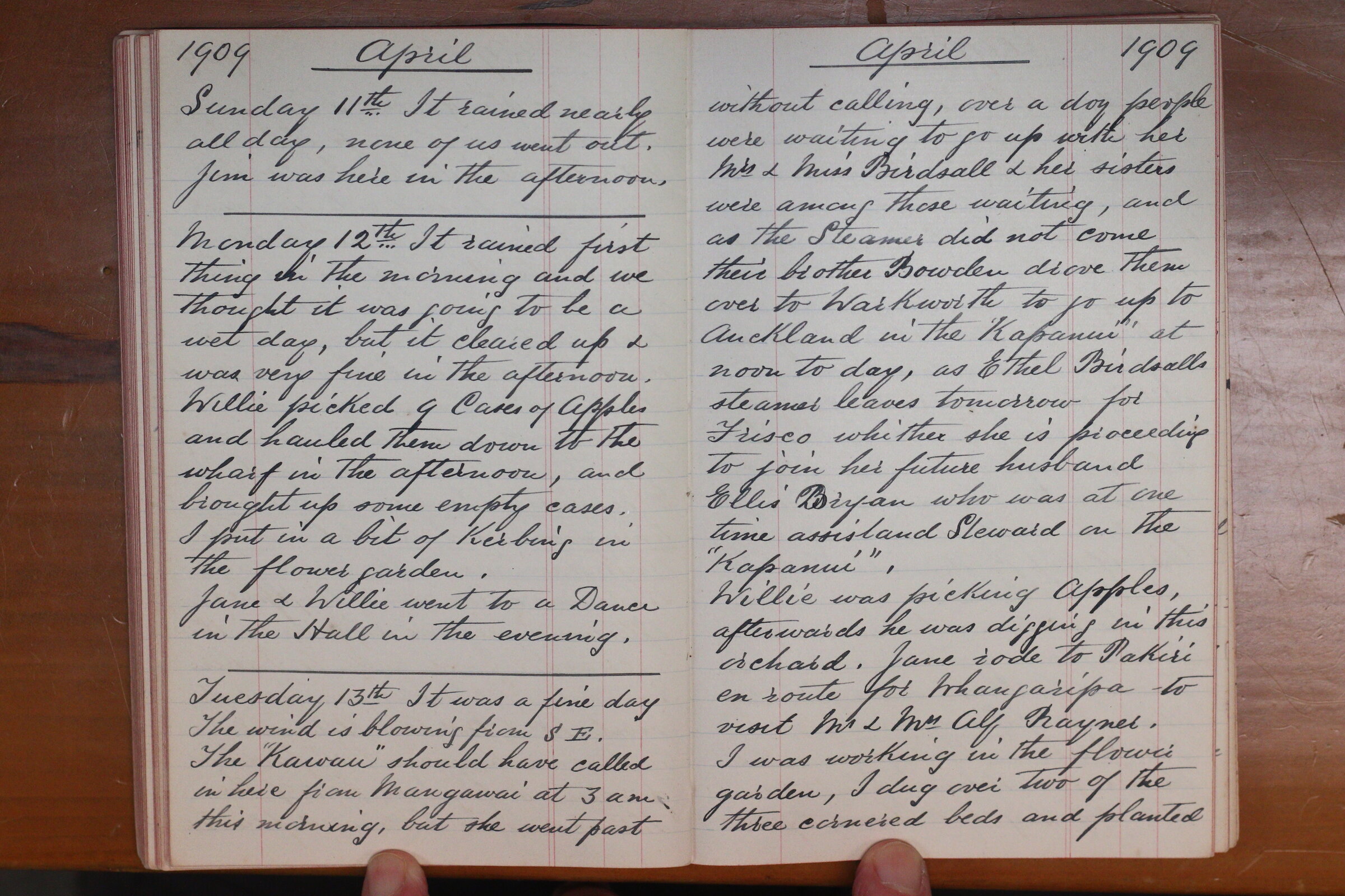 Original CS Clarke diary page