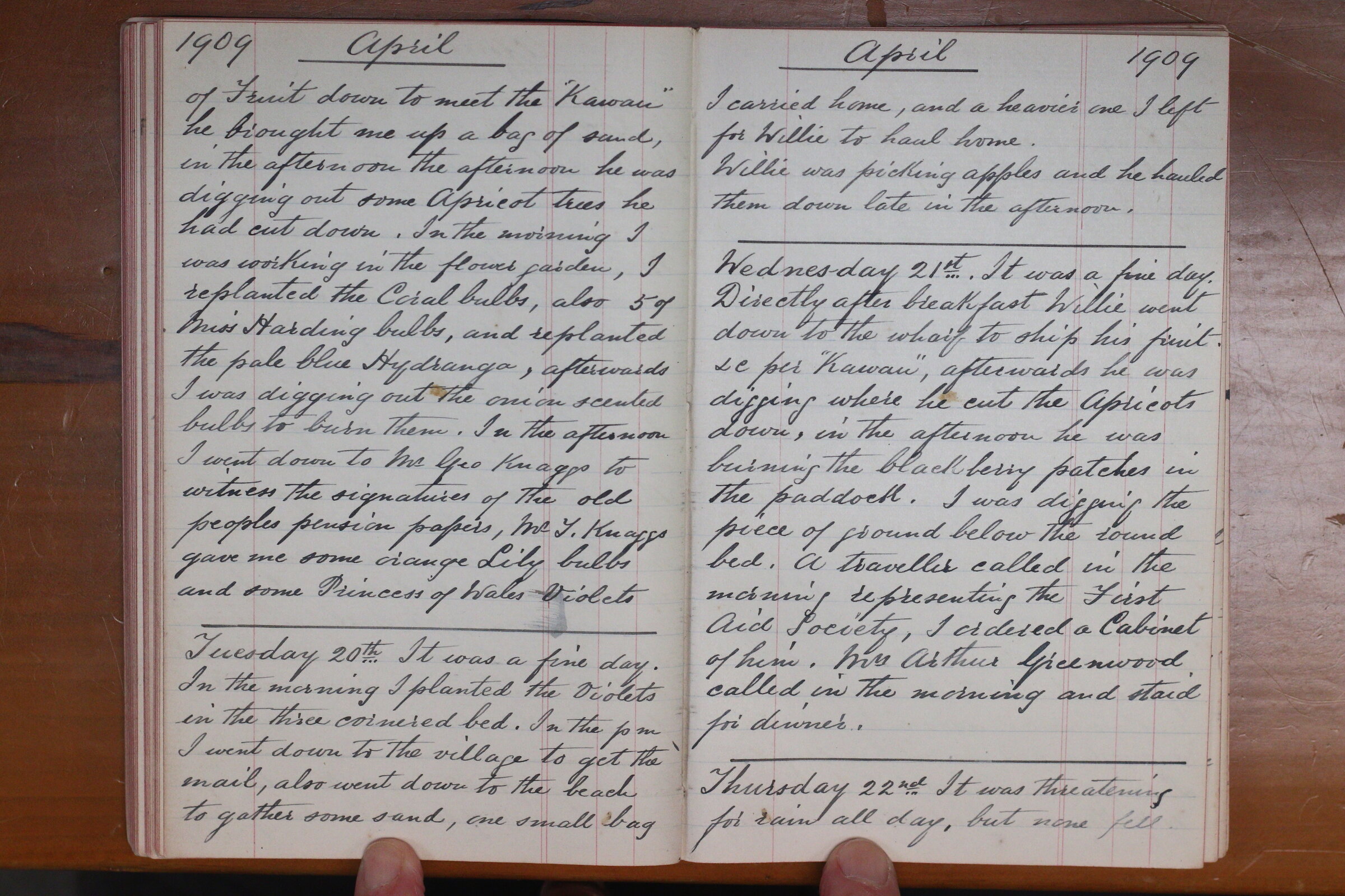 Original CS Clarke diary page