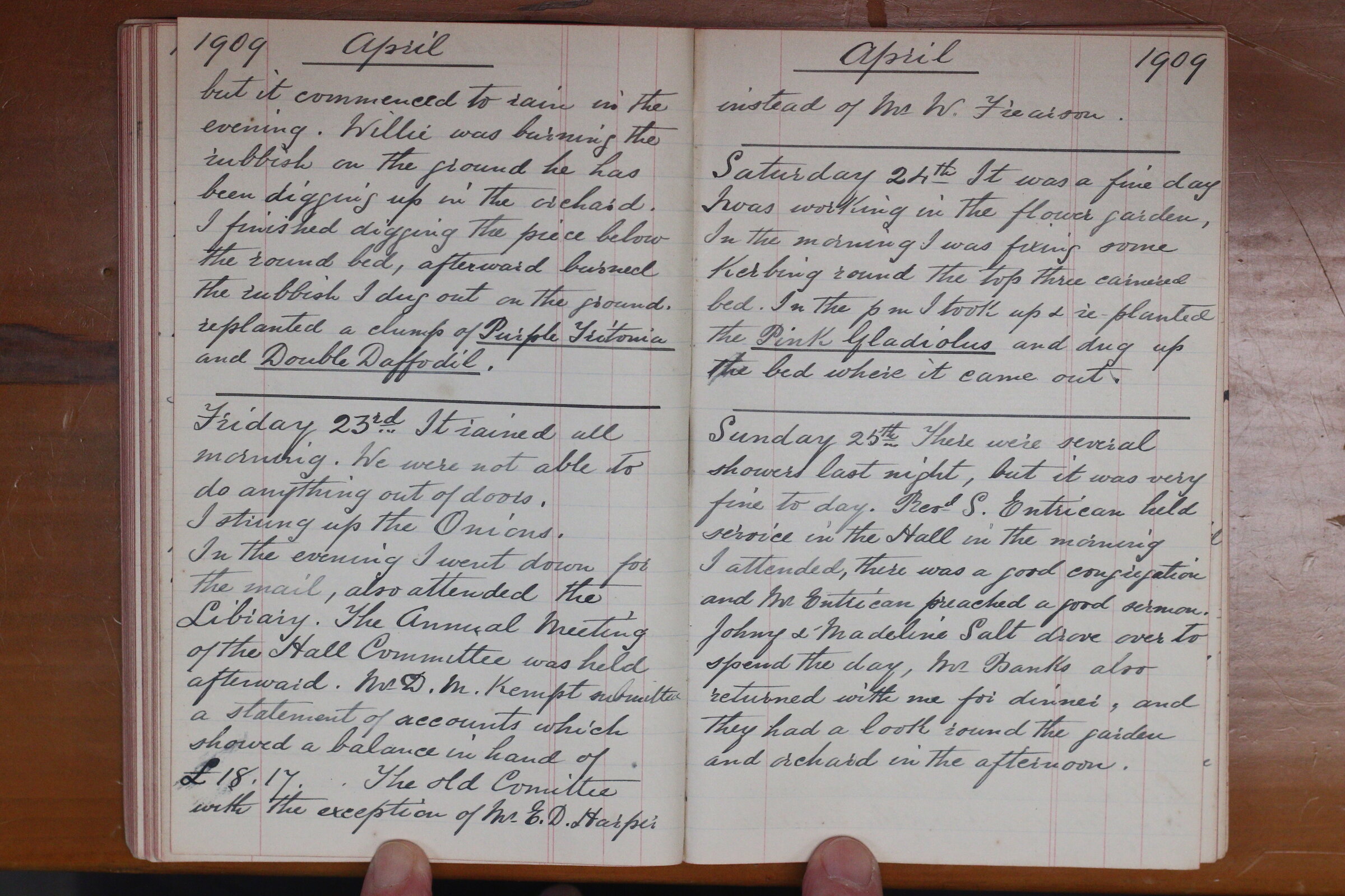 Original CS Clarke diary page