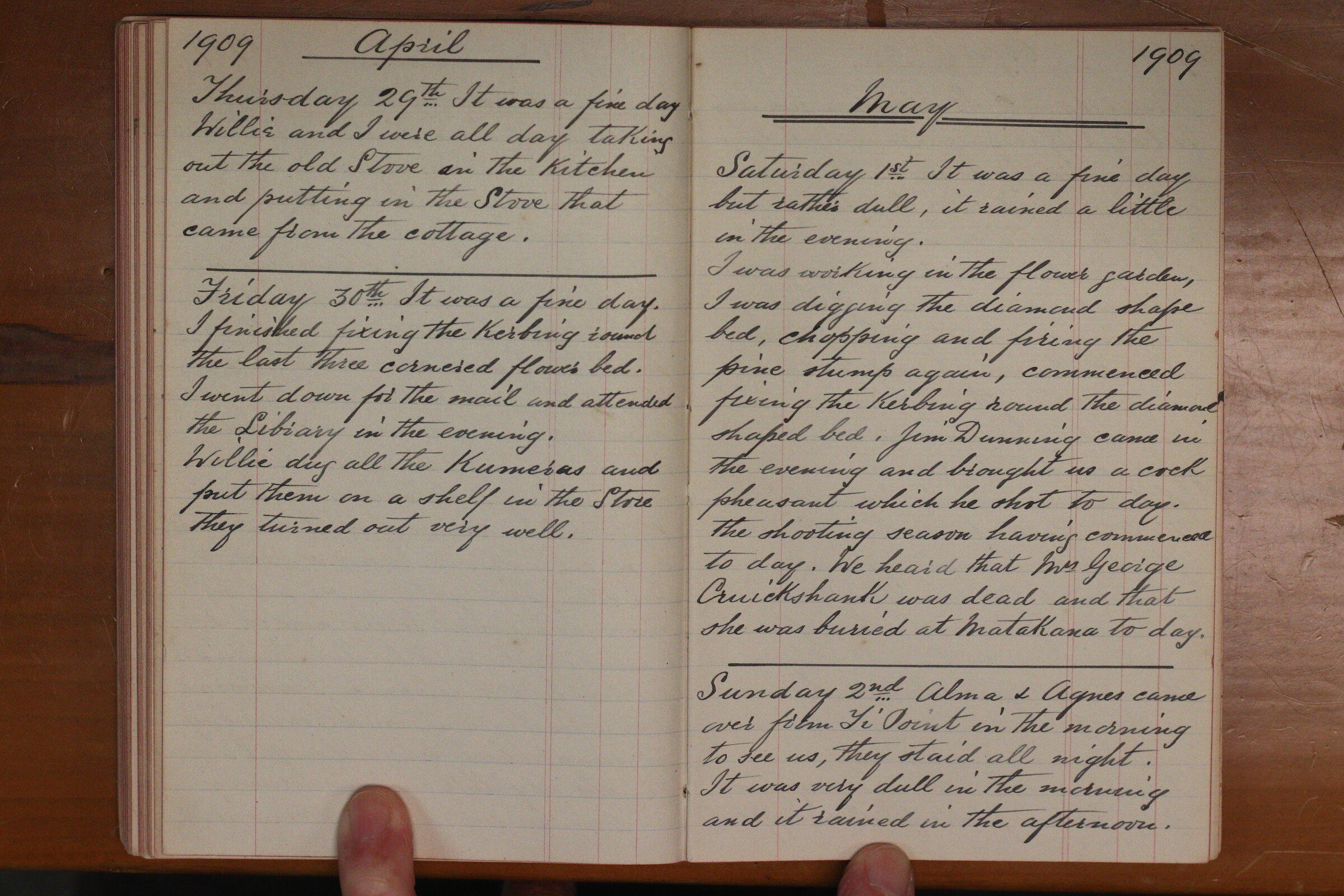 Original CS Clarke diary page