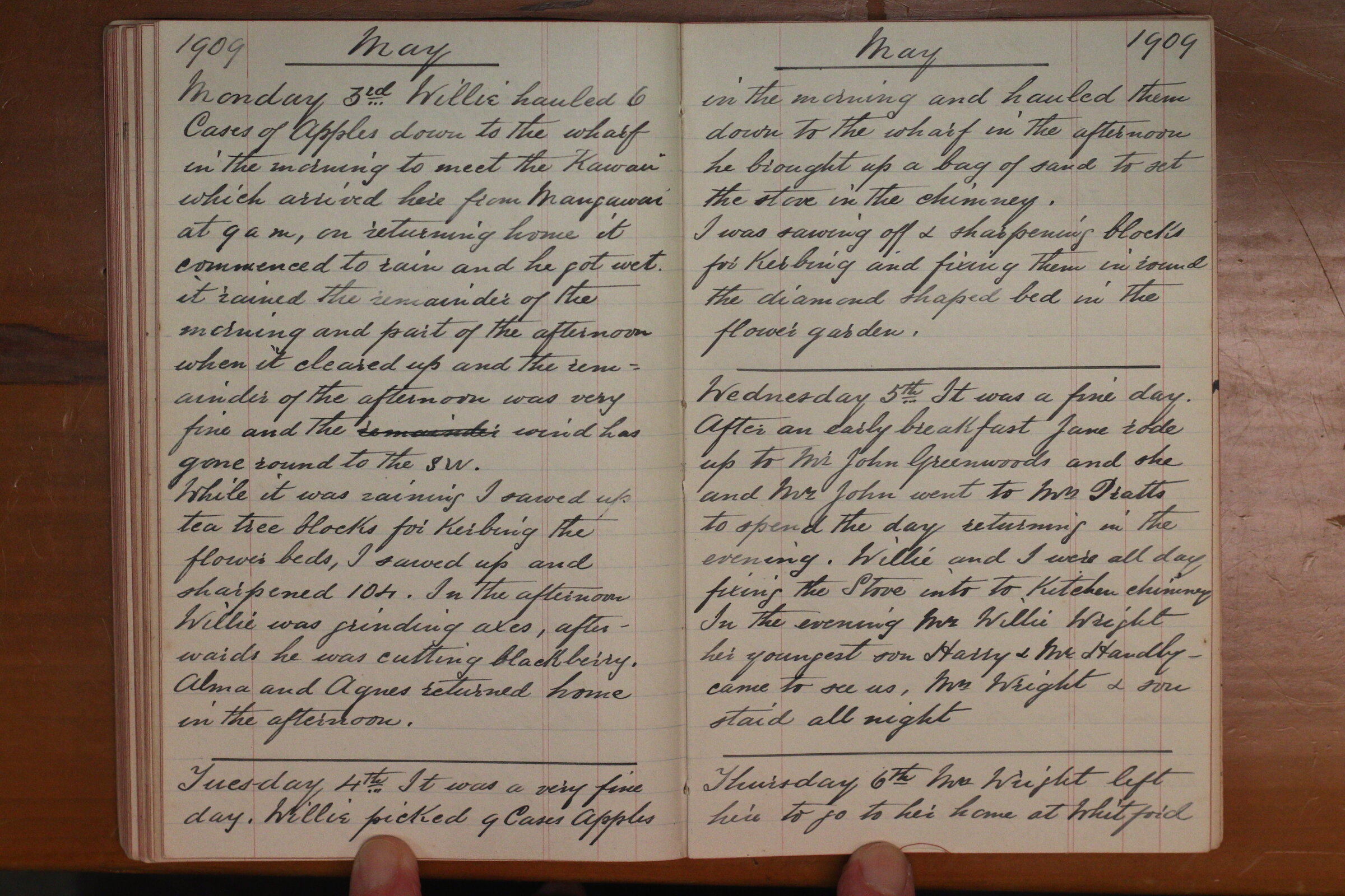 Original CS Clarke diary page
