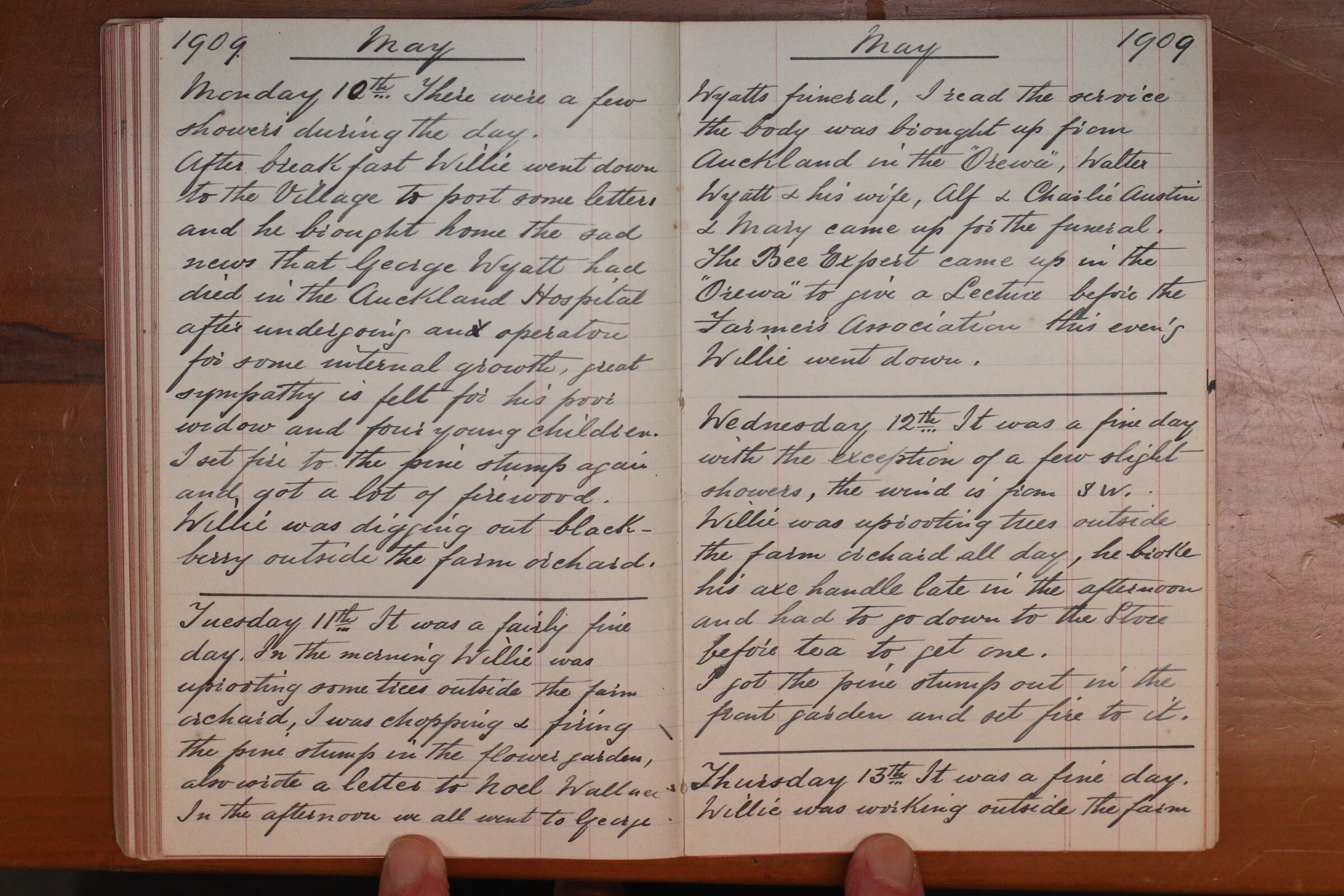 Original CS Clarke diary page