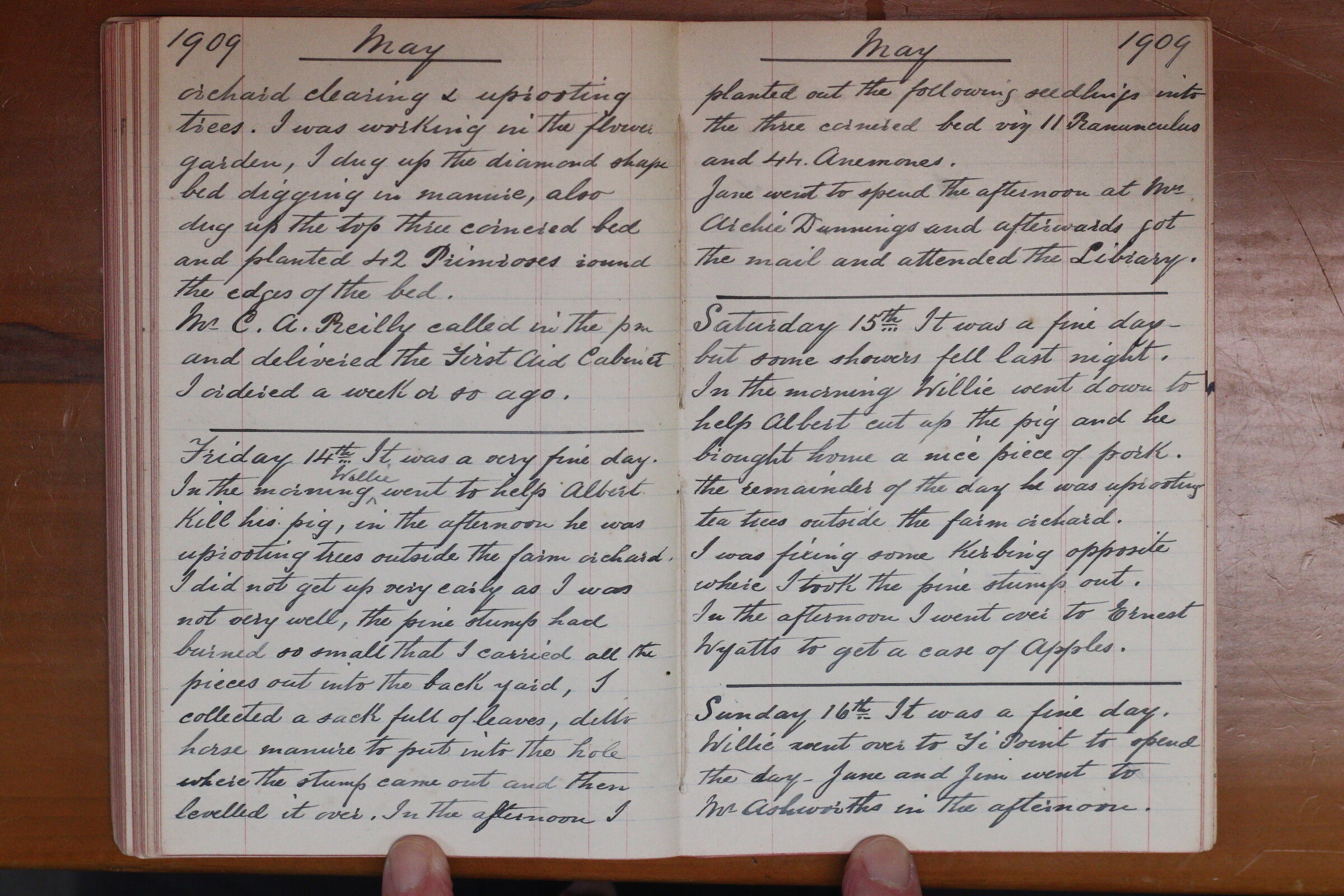 Original CS Clarke diary page