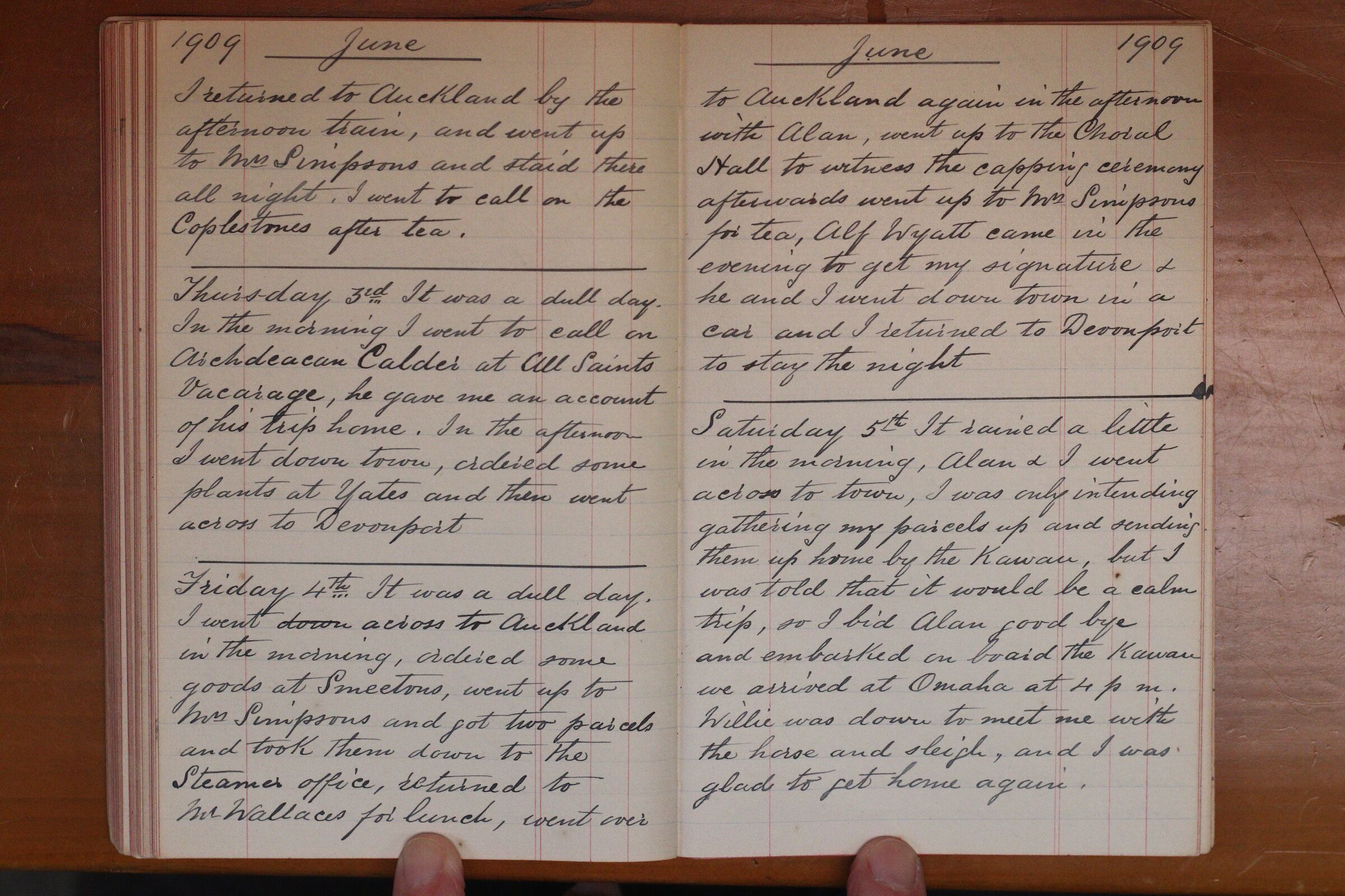 Original CS Clarke diary page