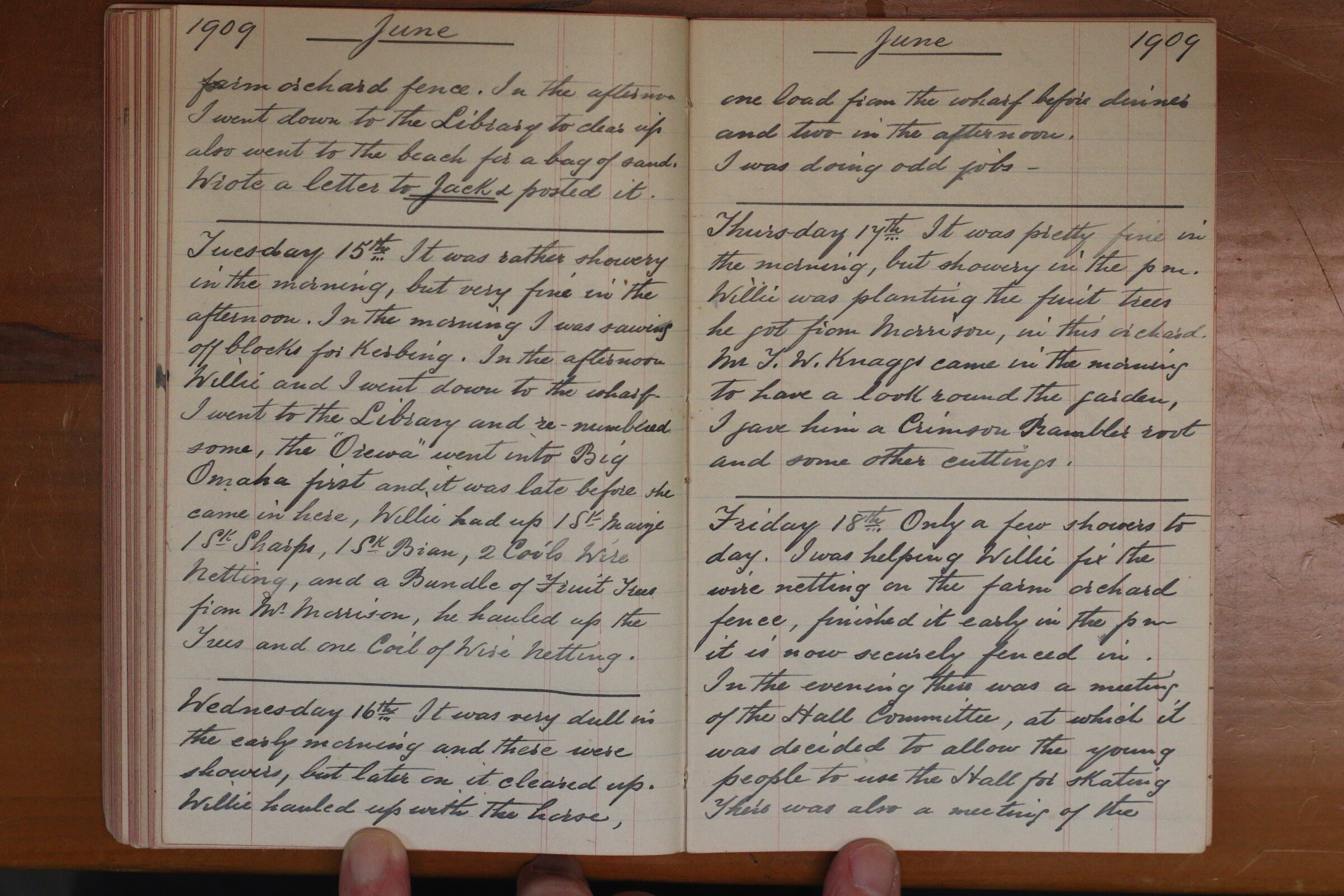 Original CS Clarke diary page