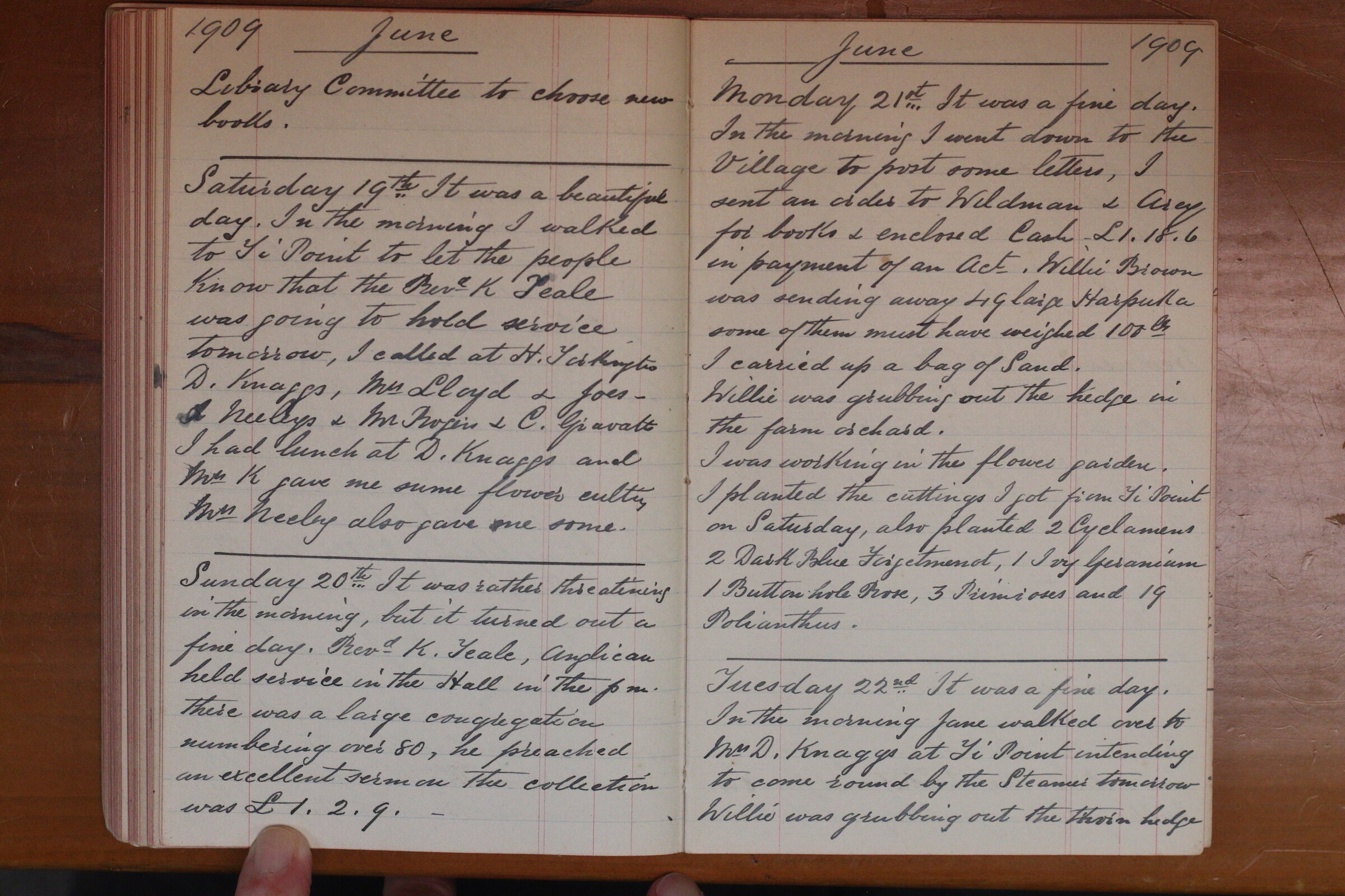 Original CS Clarke diary page