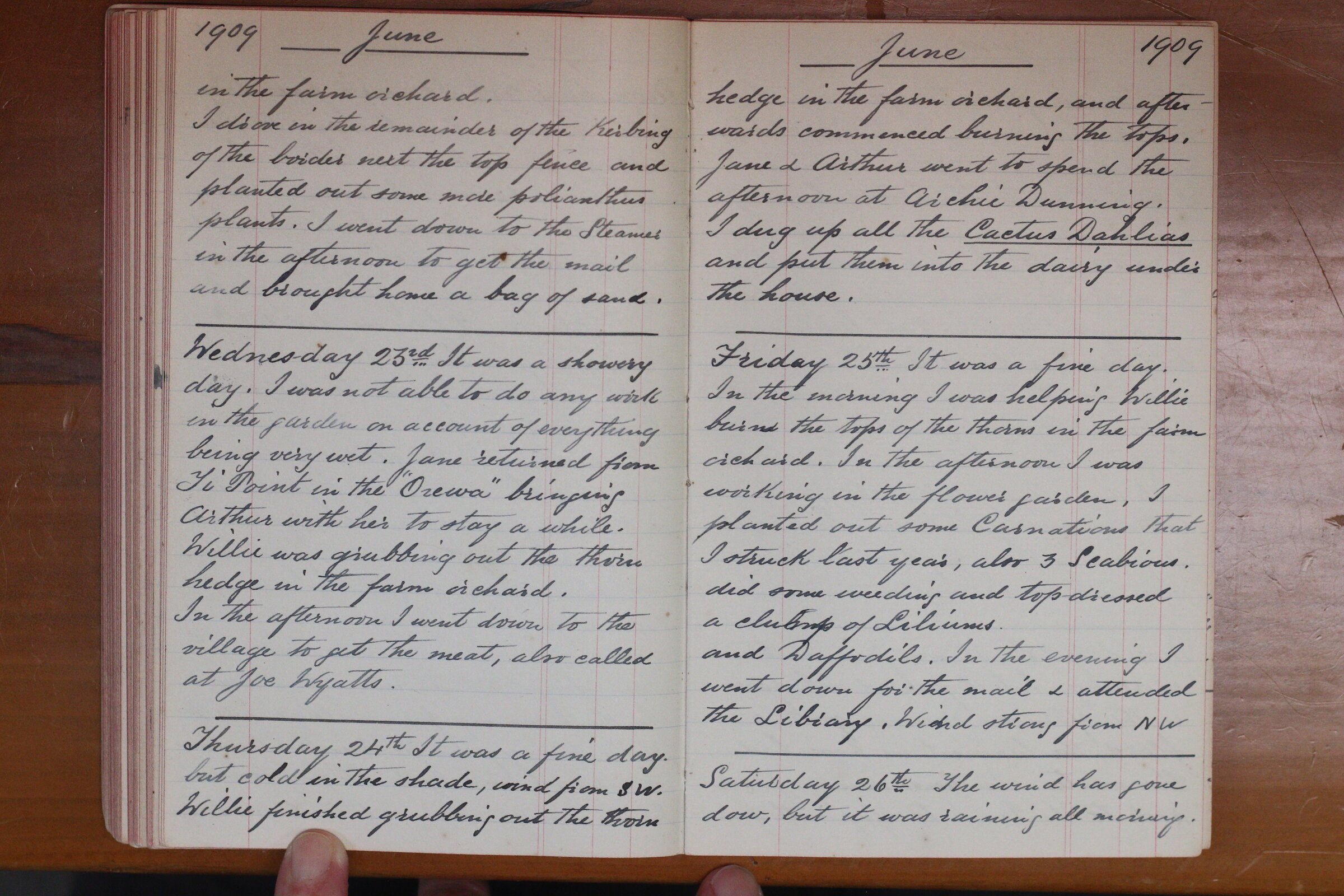 Original CS Clarke diary page