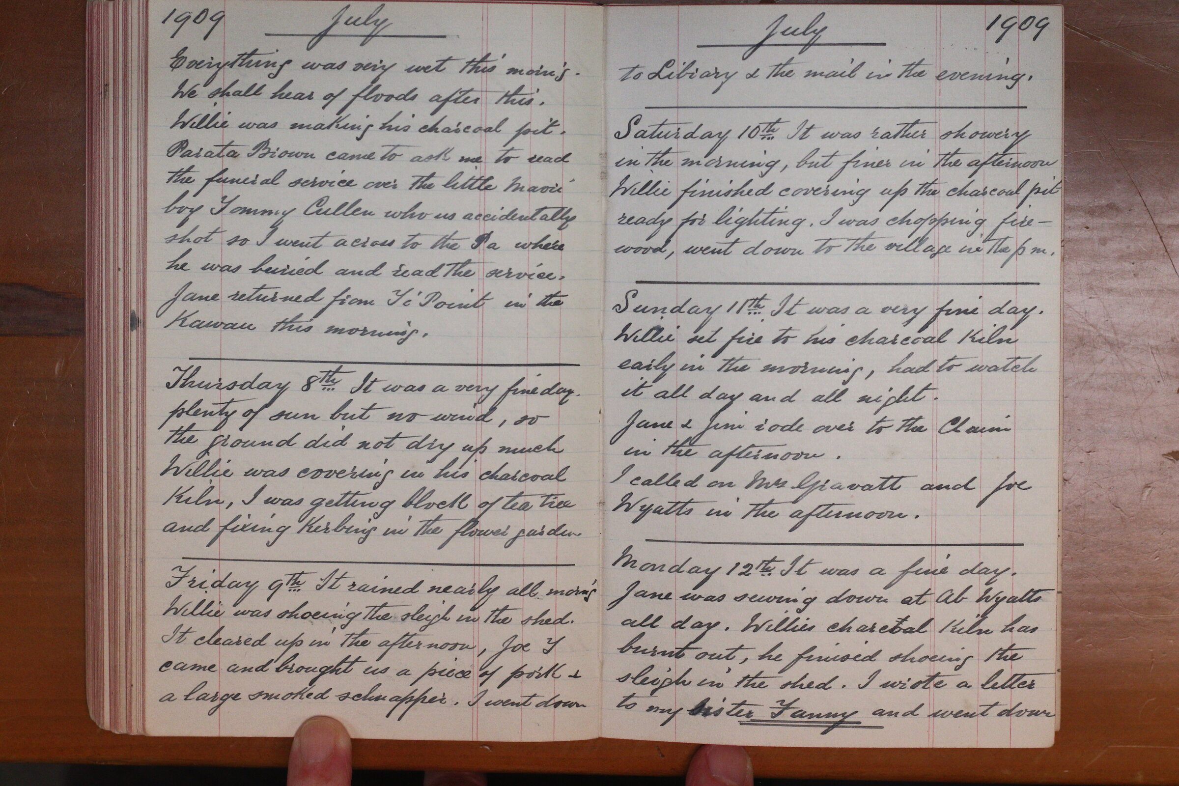 Original CS Clarke diary page