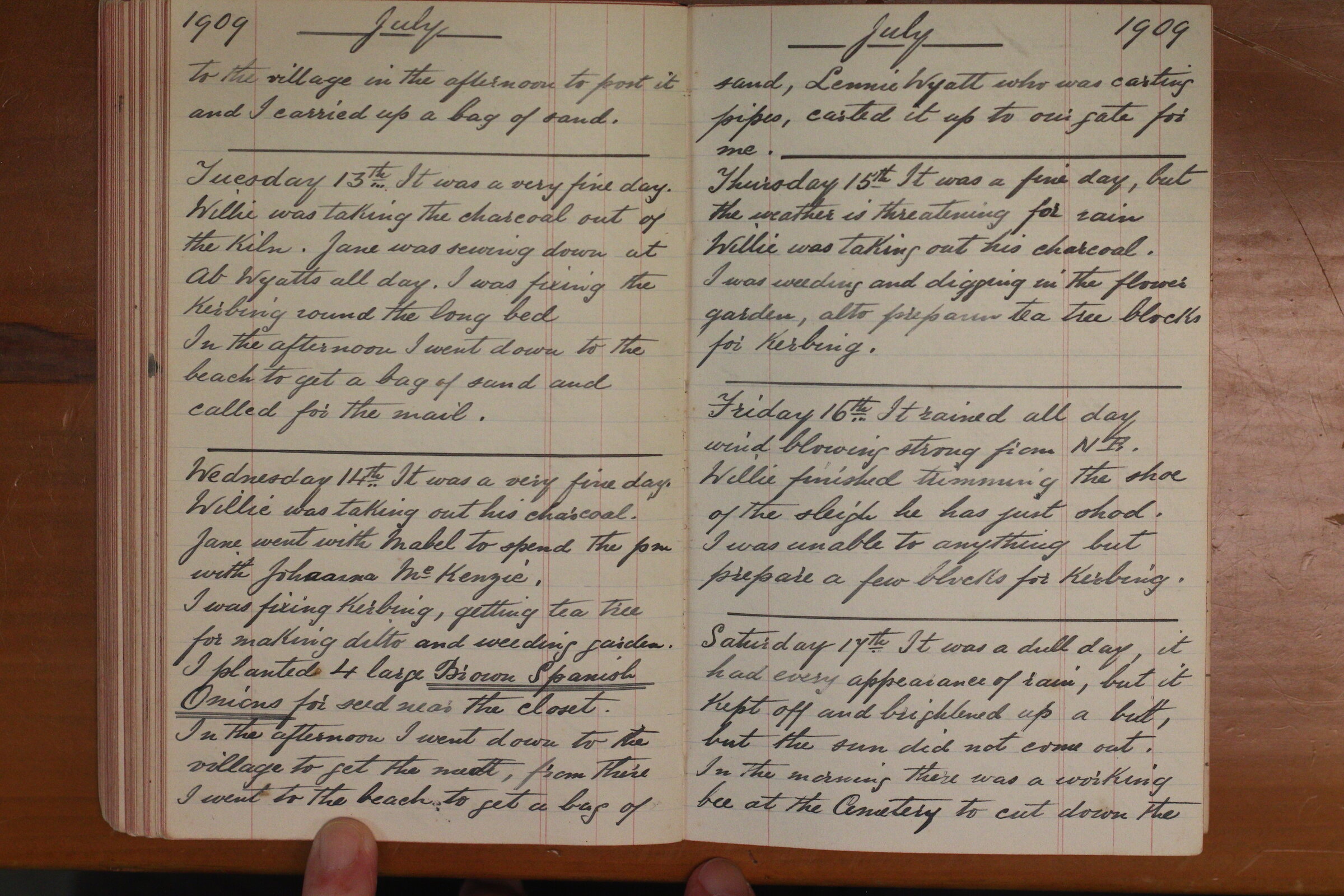 Original CS Clarke diary page
