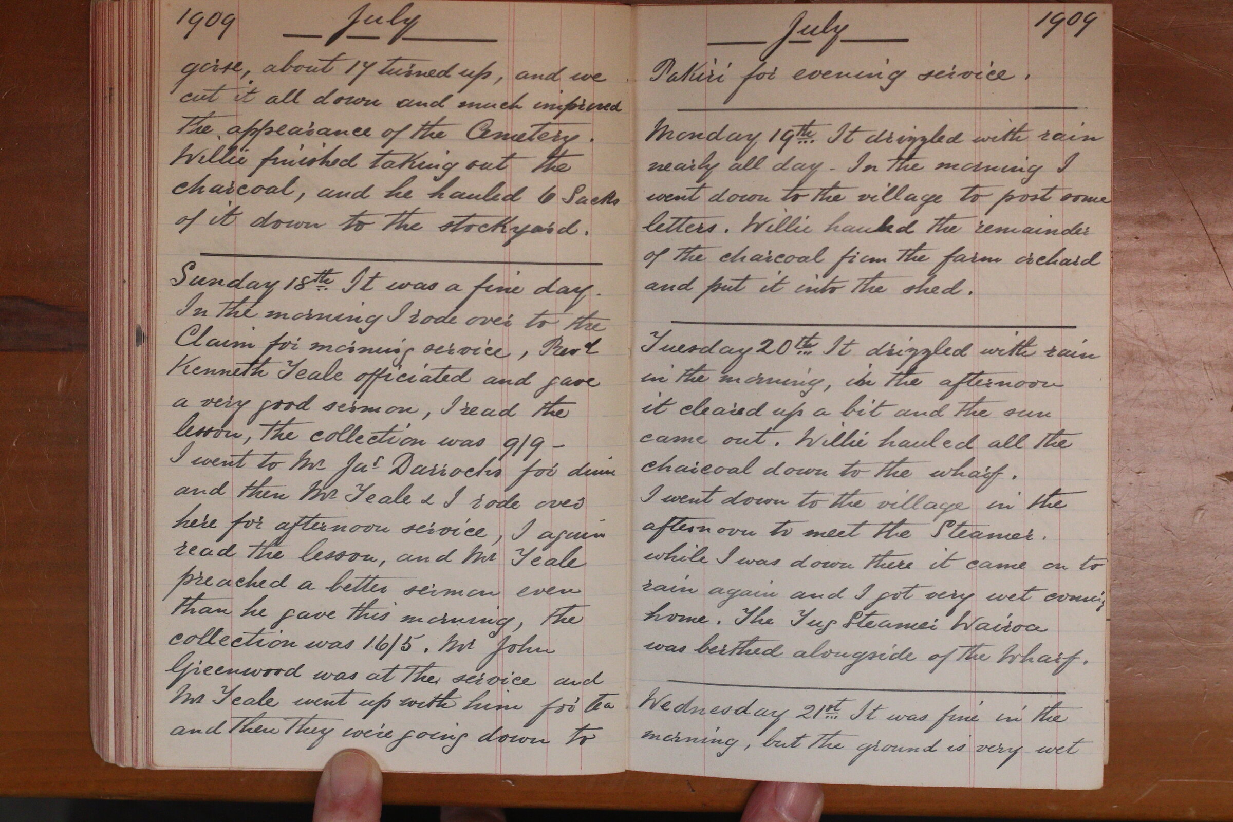 Original CS Clarke diary page