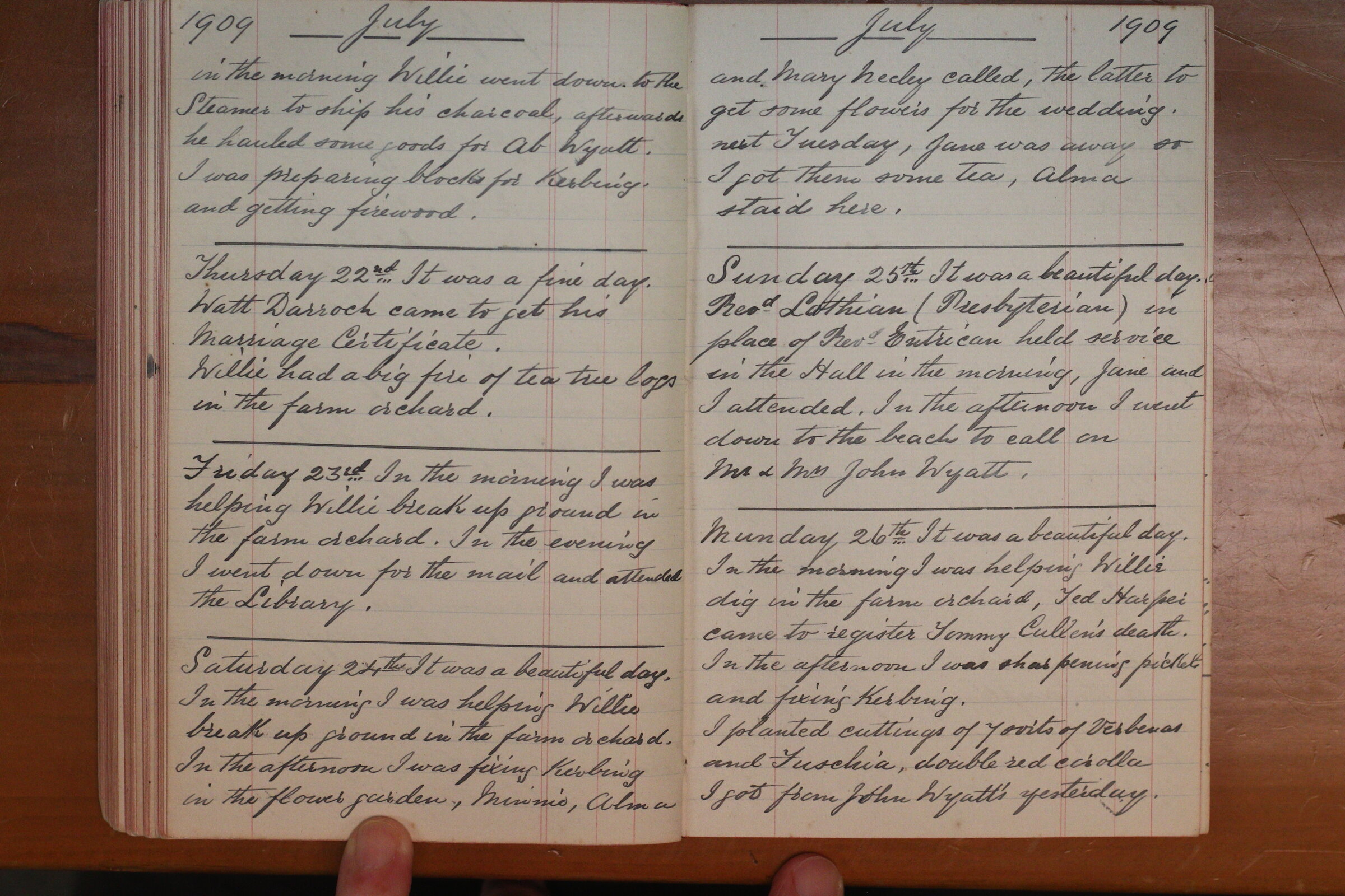 Original CS Clarke diary page