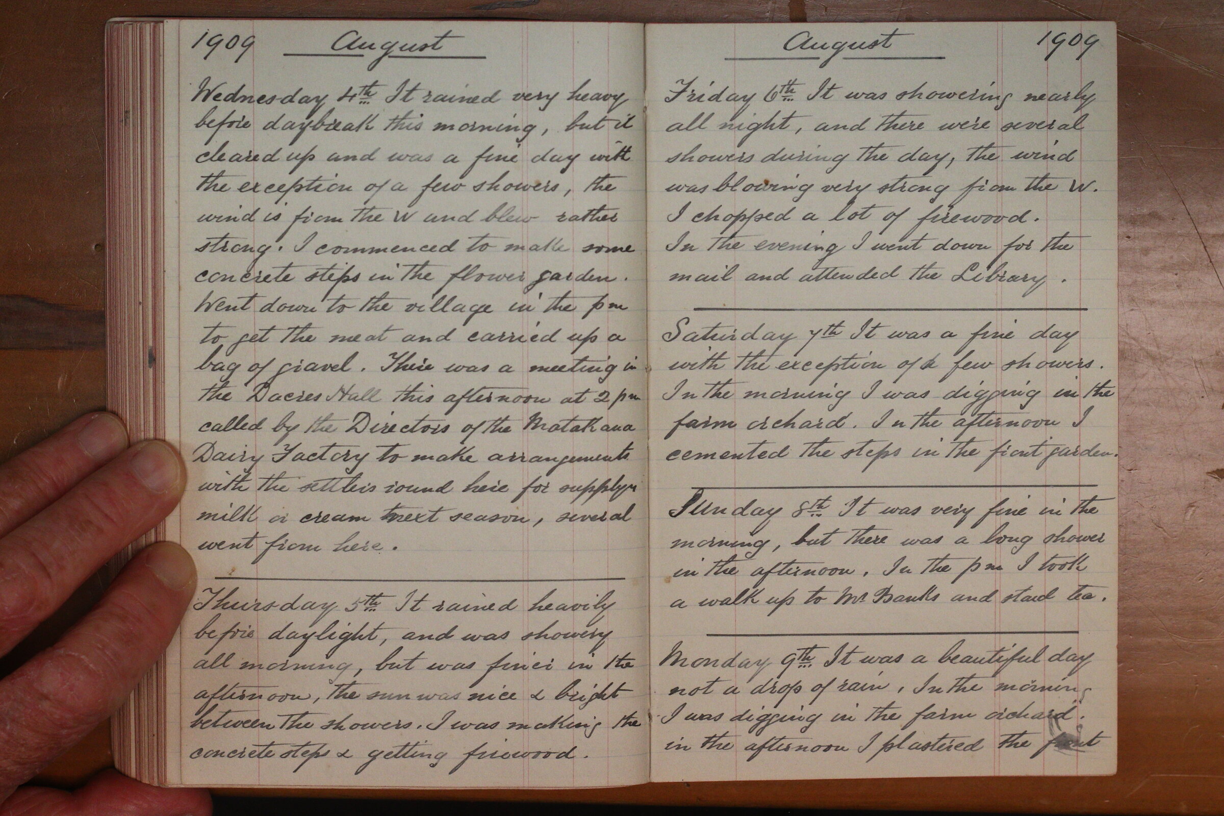 Original CS Clarke diary page