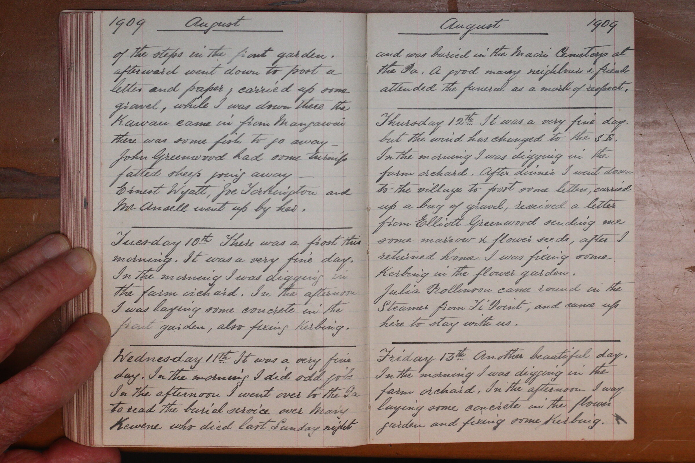 Original CS Clarke diary page