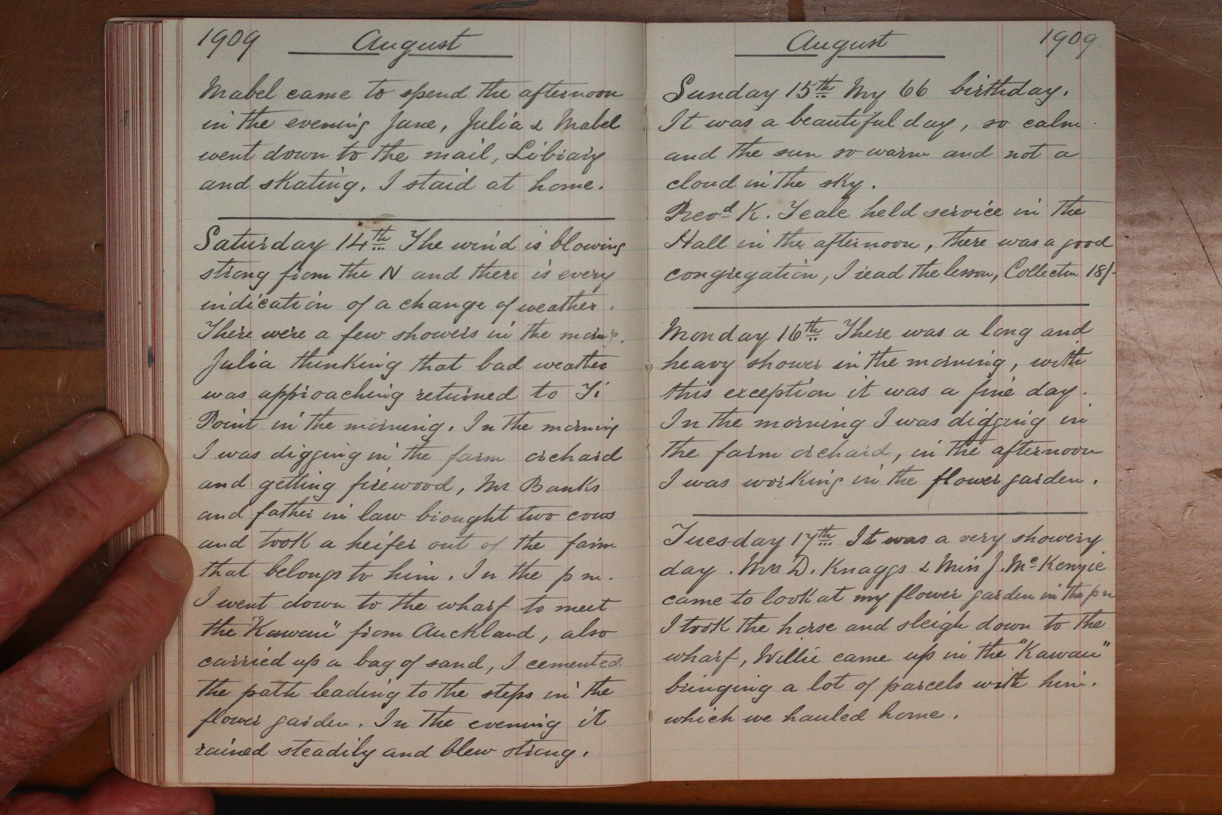 Original CS Clarke diary page