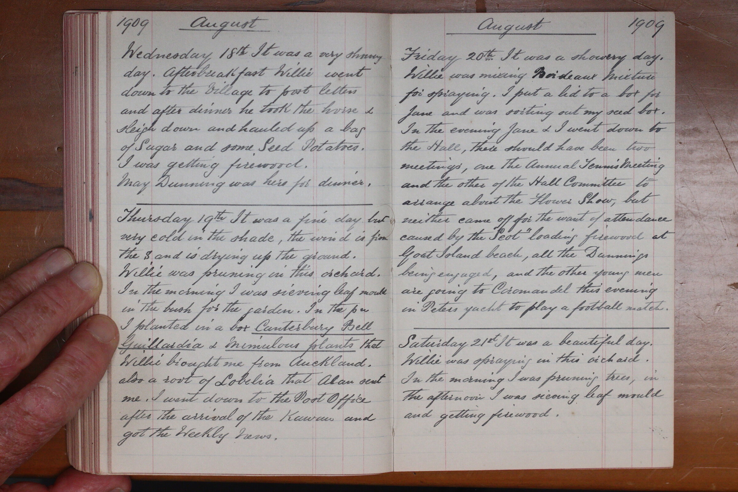 Original CS Clarke diary page