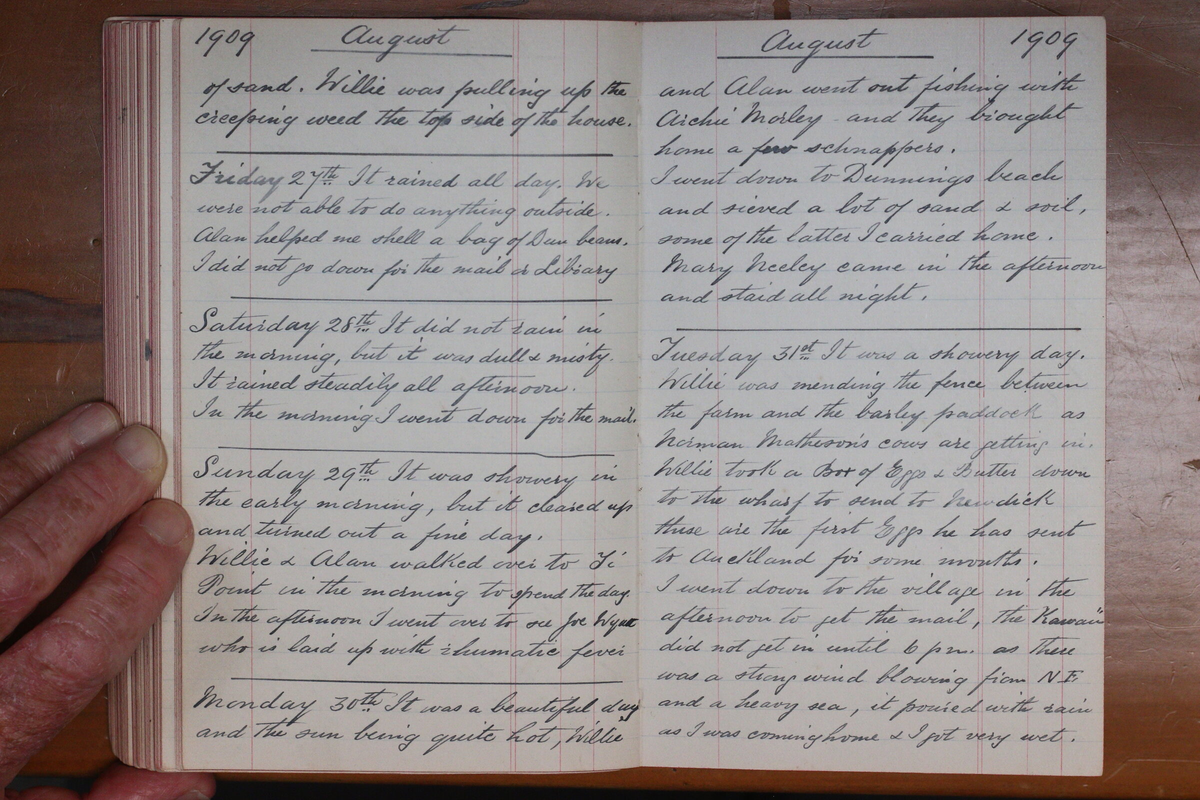 Original CS Clarke diary page