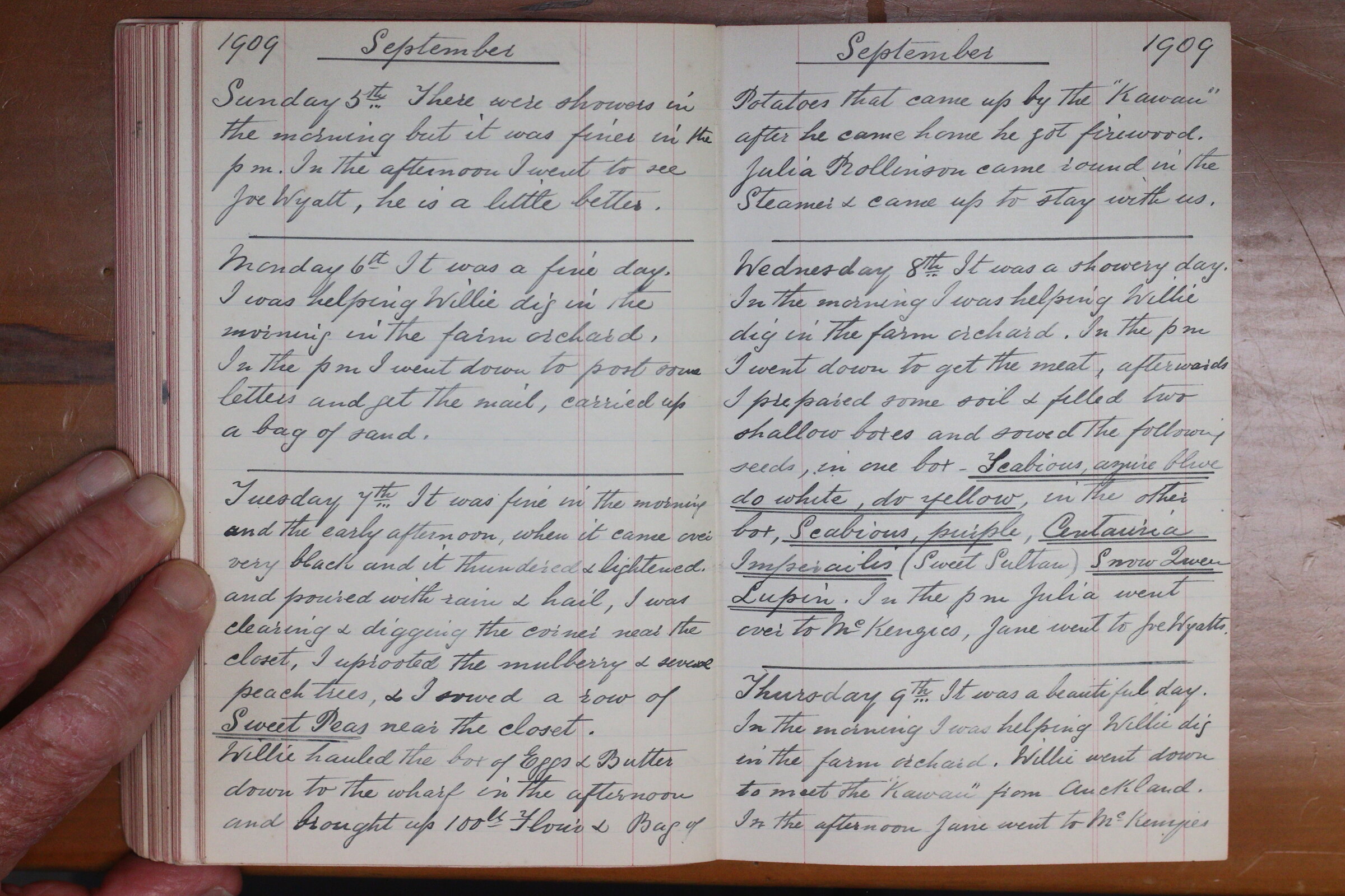 Original CS Clarke diary page