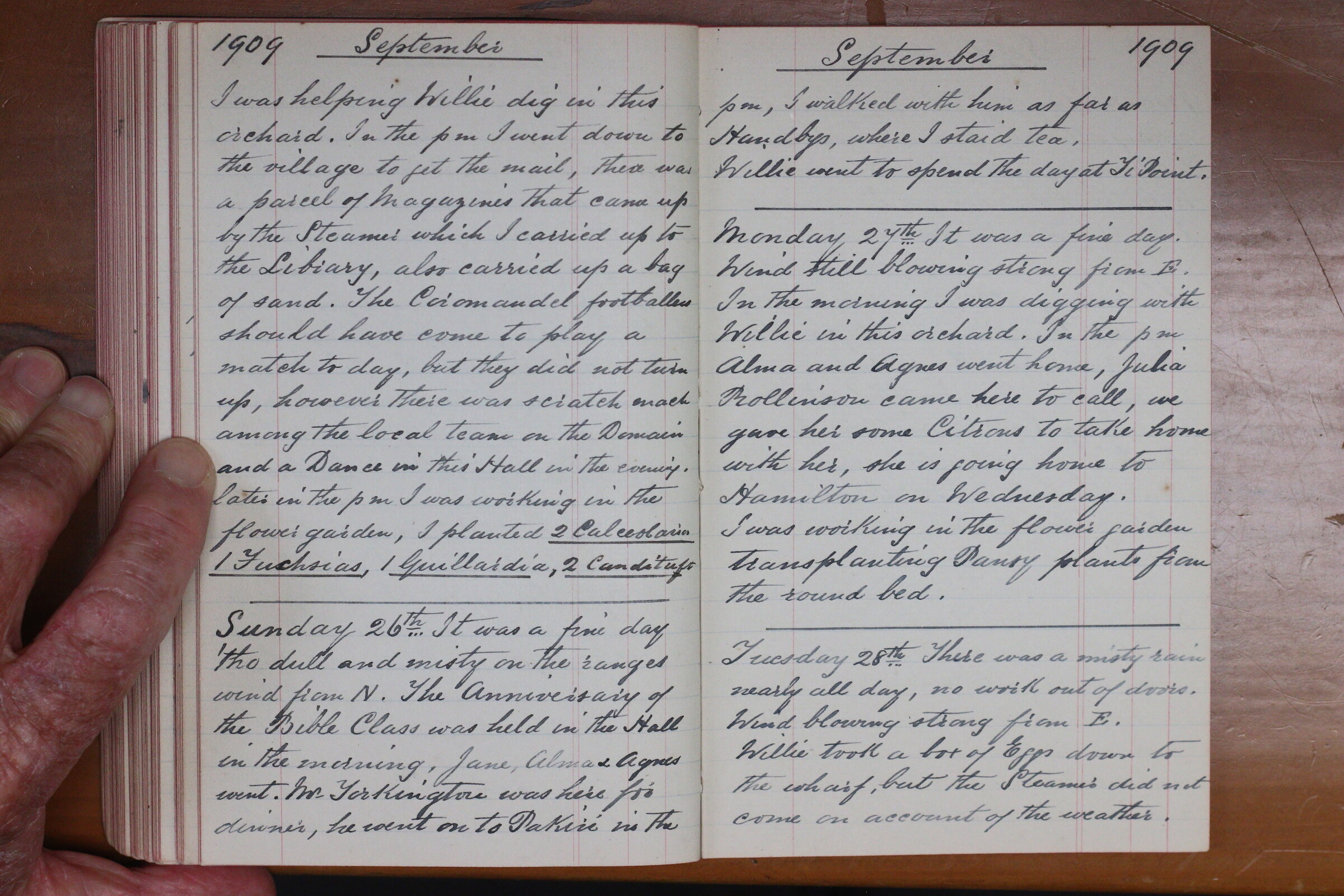 Original CS Clarke diary page
