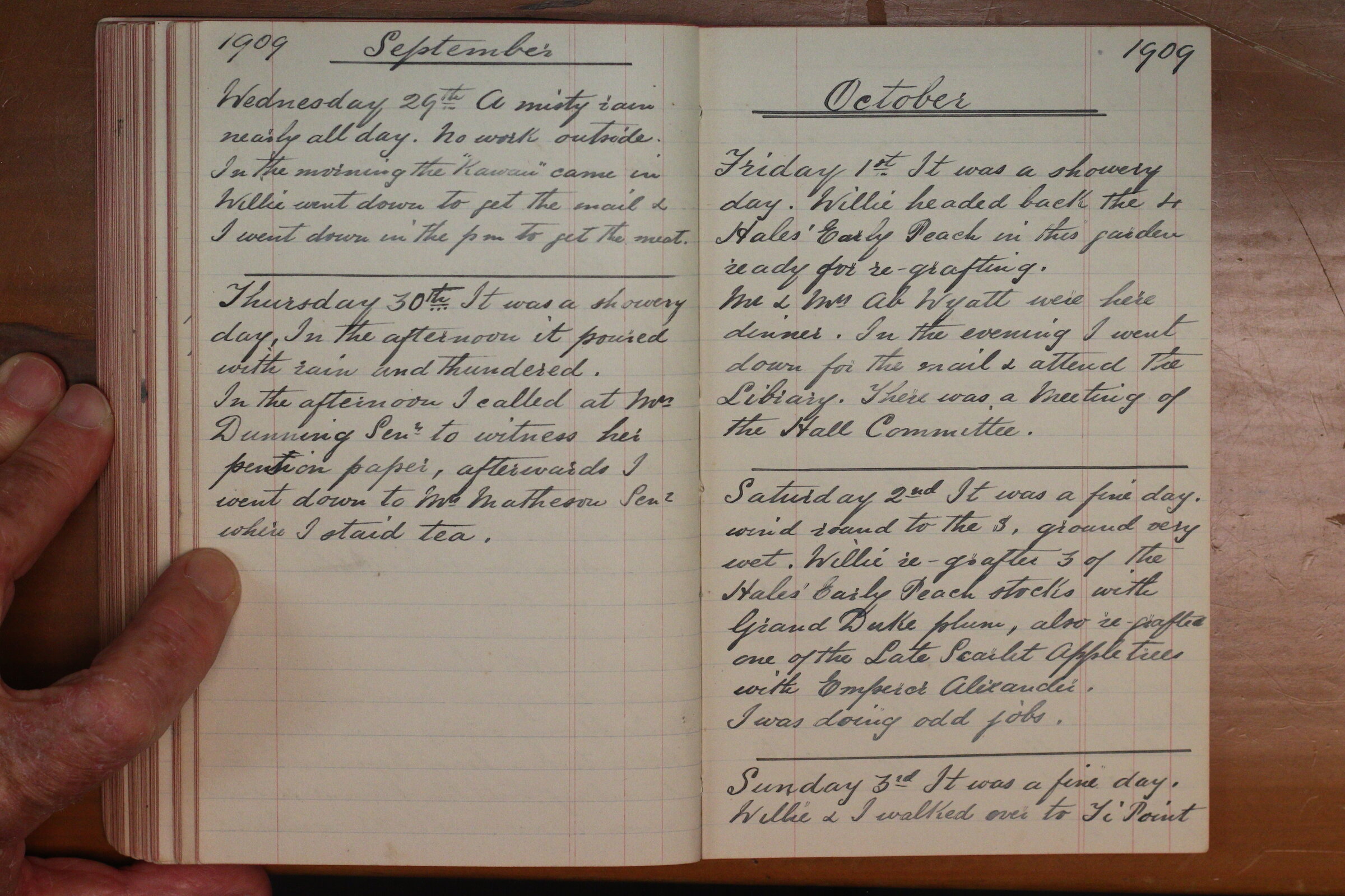 Original CS Clarke diary page