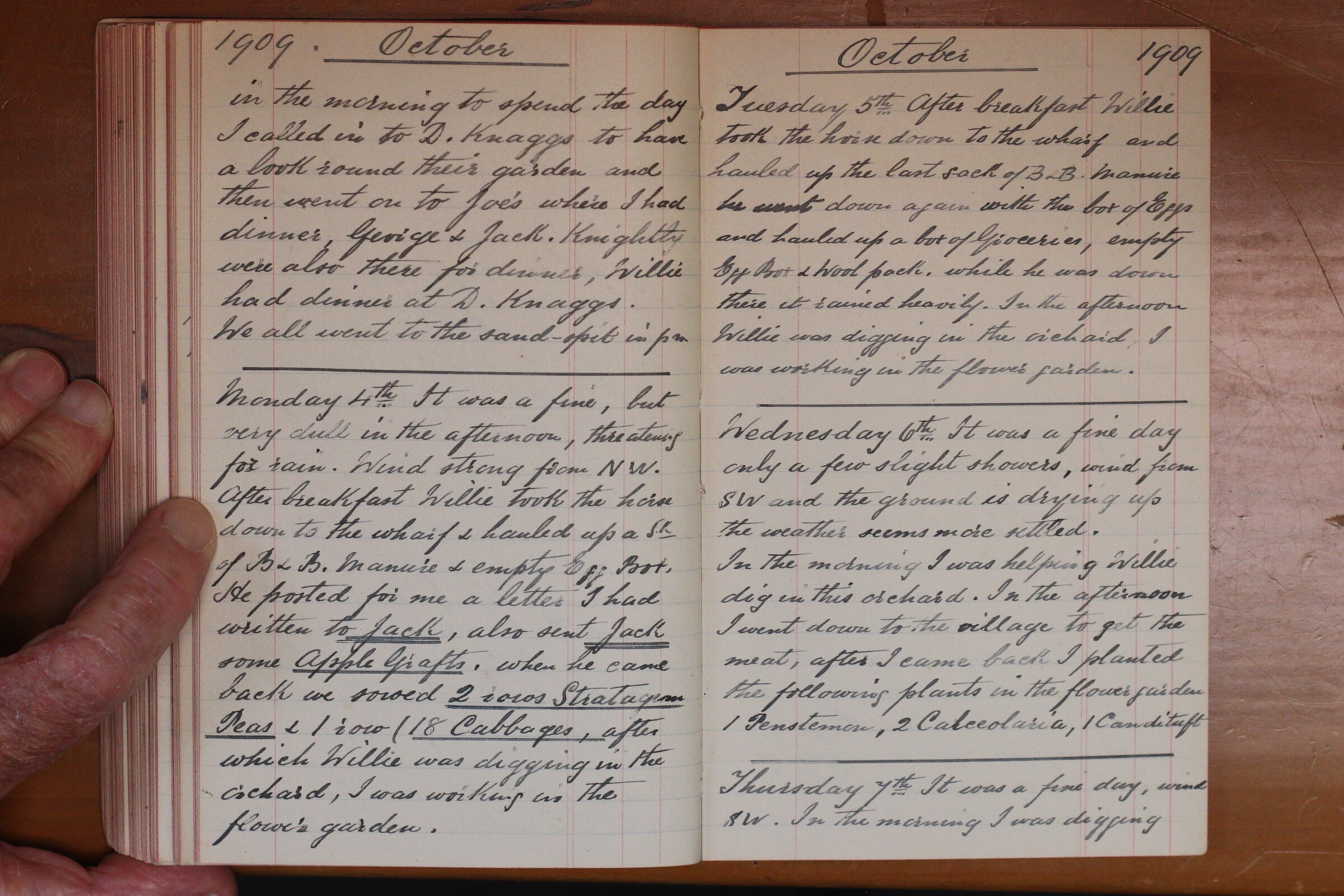 Original CS Clarke diary page