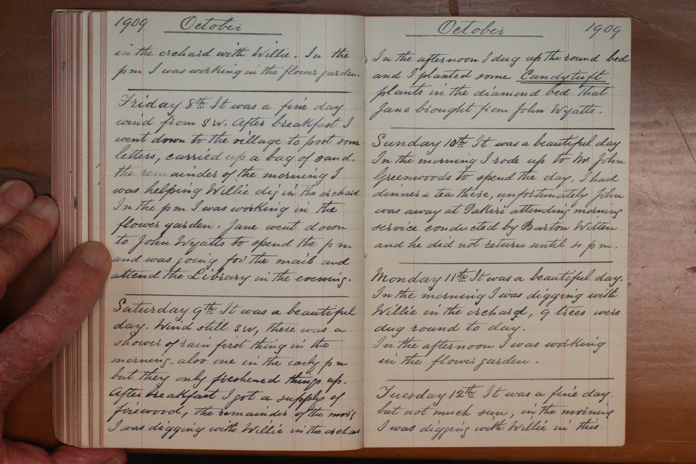 Original CS Clarke diary page