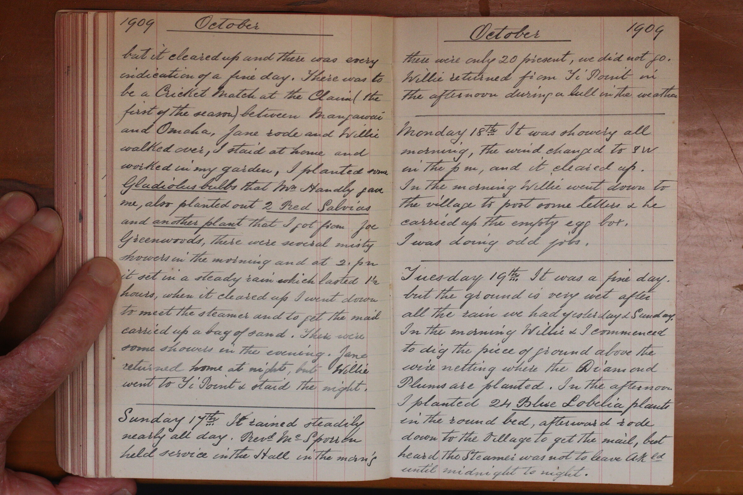 Original CS Clarke diary page