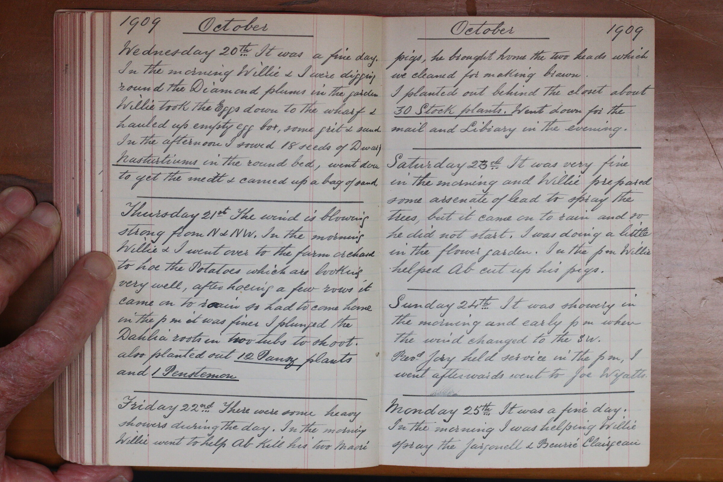 Original CS Clarke diary page