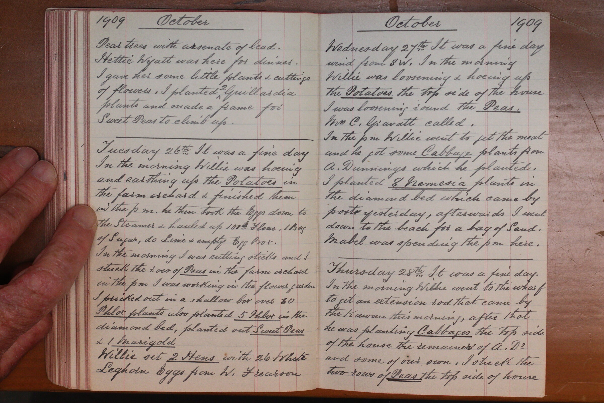 Original CS Clarke diary page