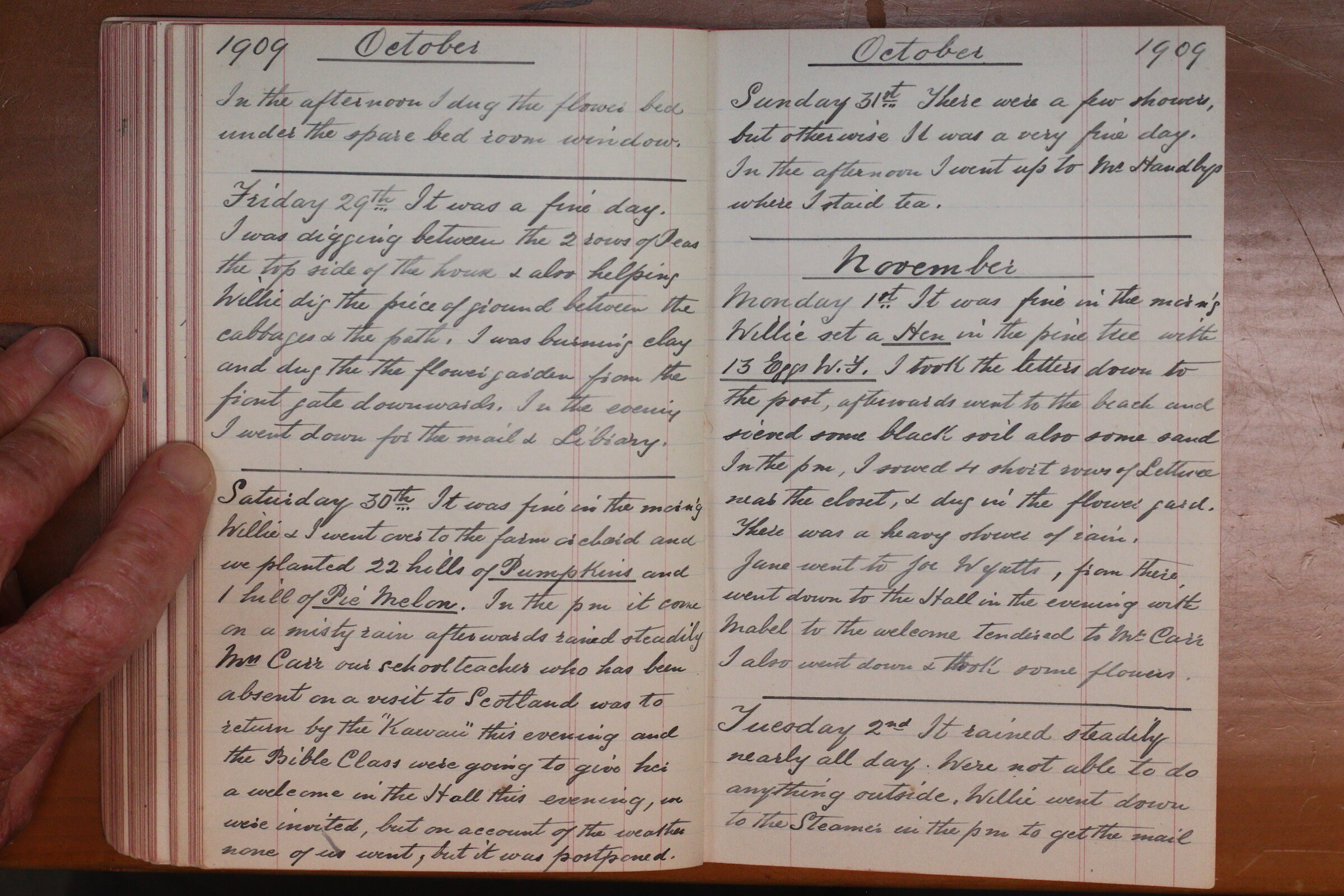 Original CS Clarke diary page