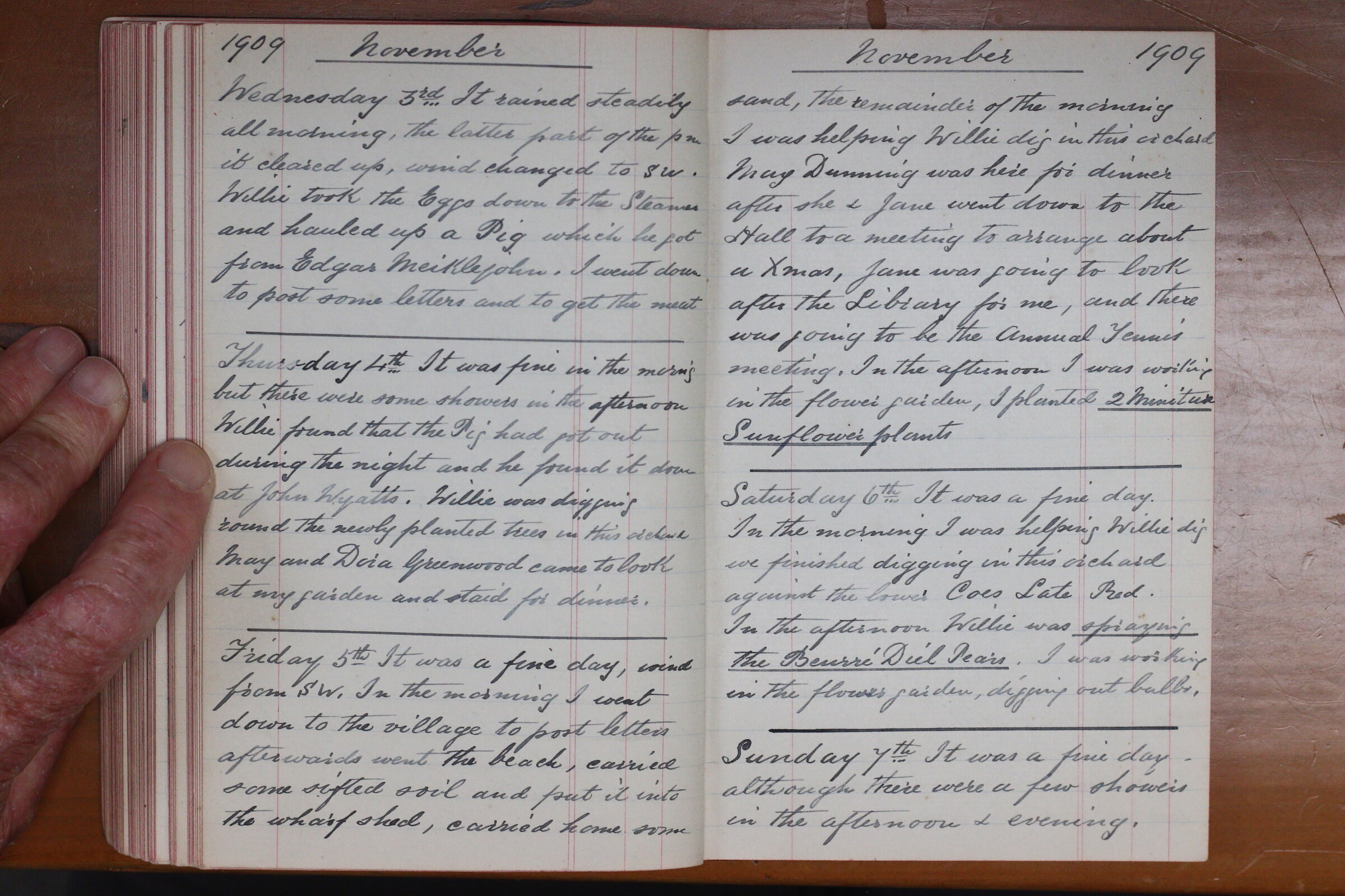Original CS Clarke diary page