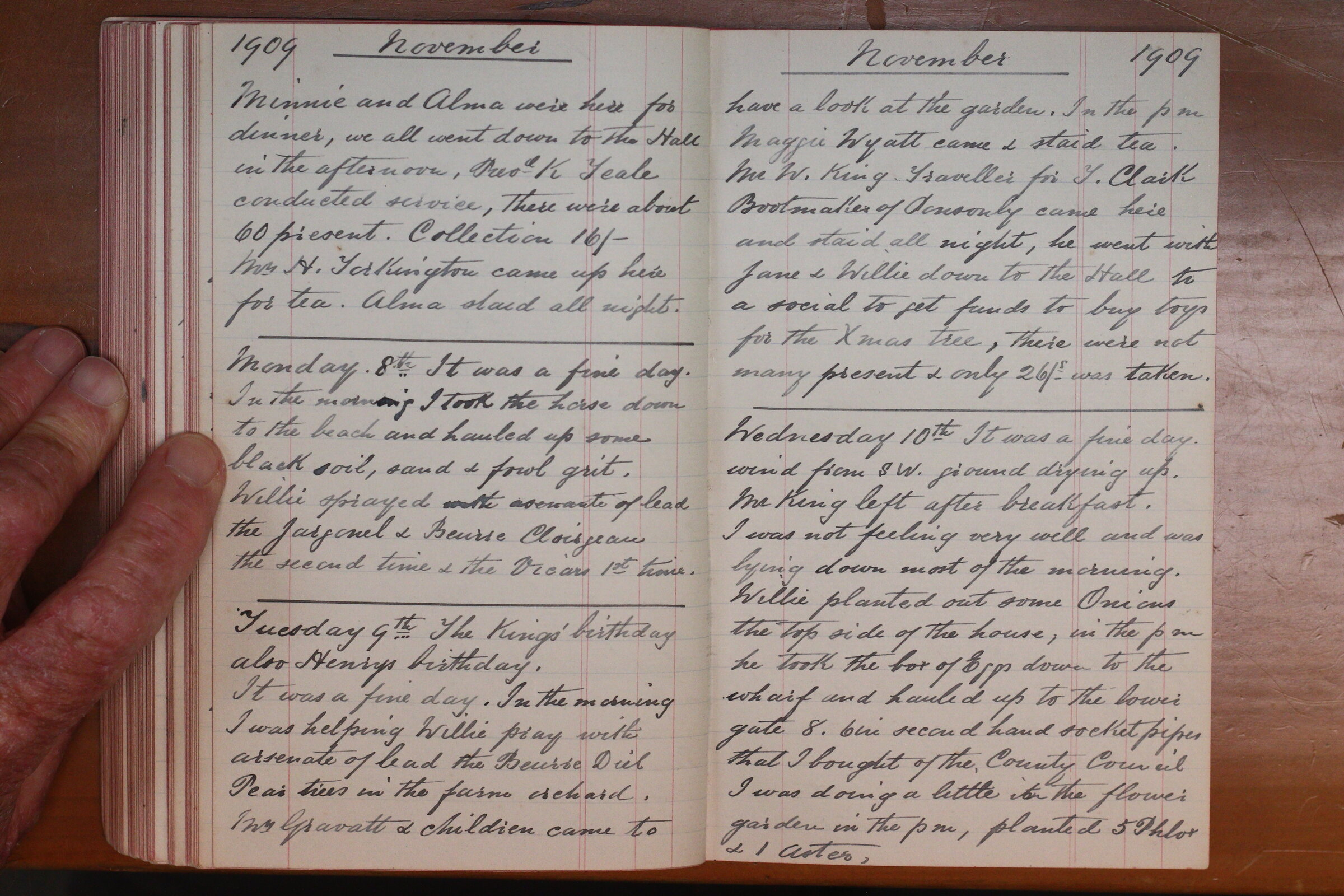 Original CS Clarke diary page