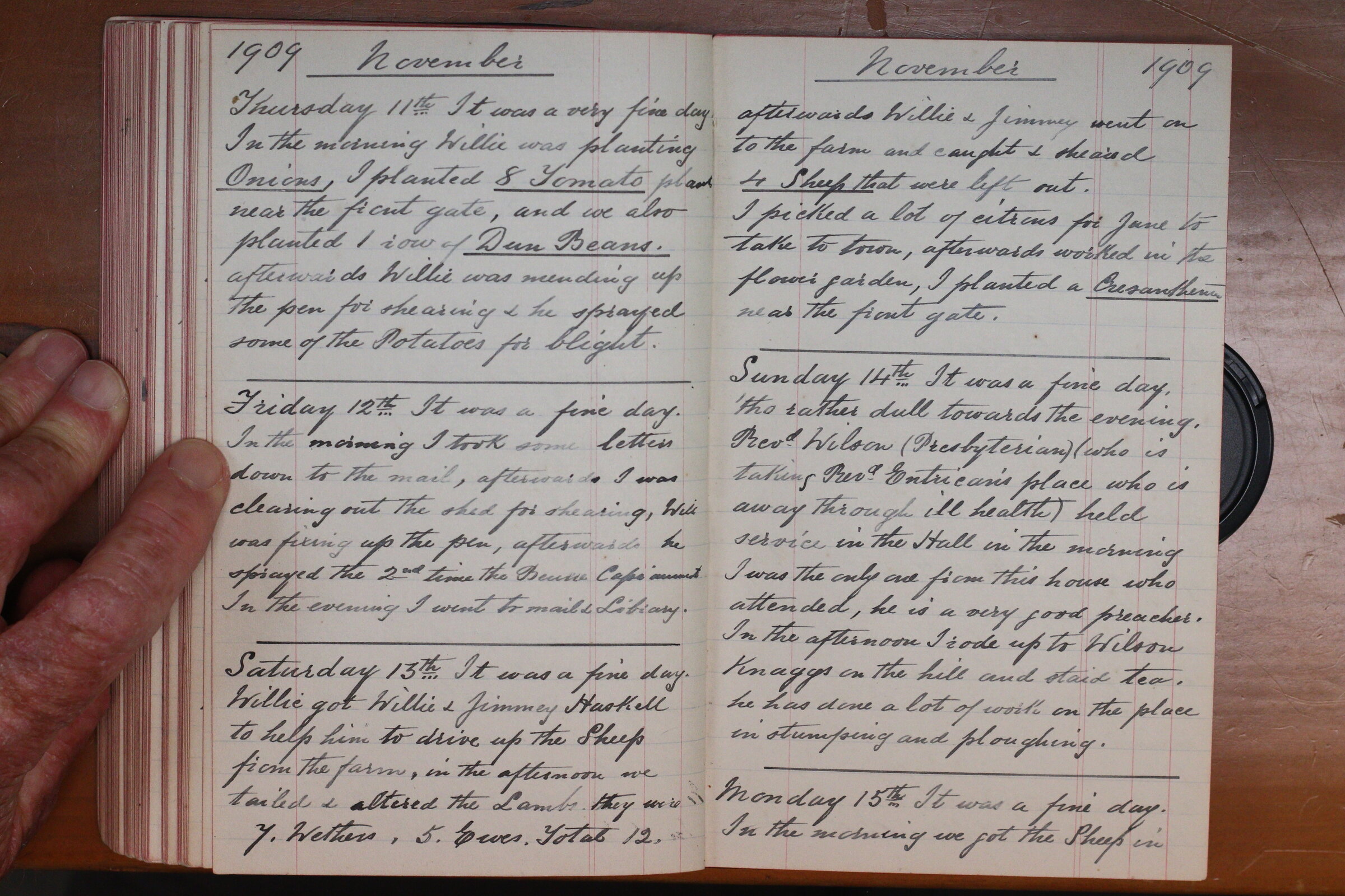 Original CS Clarke diary page
