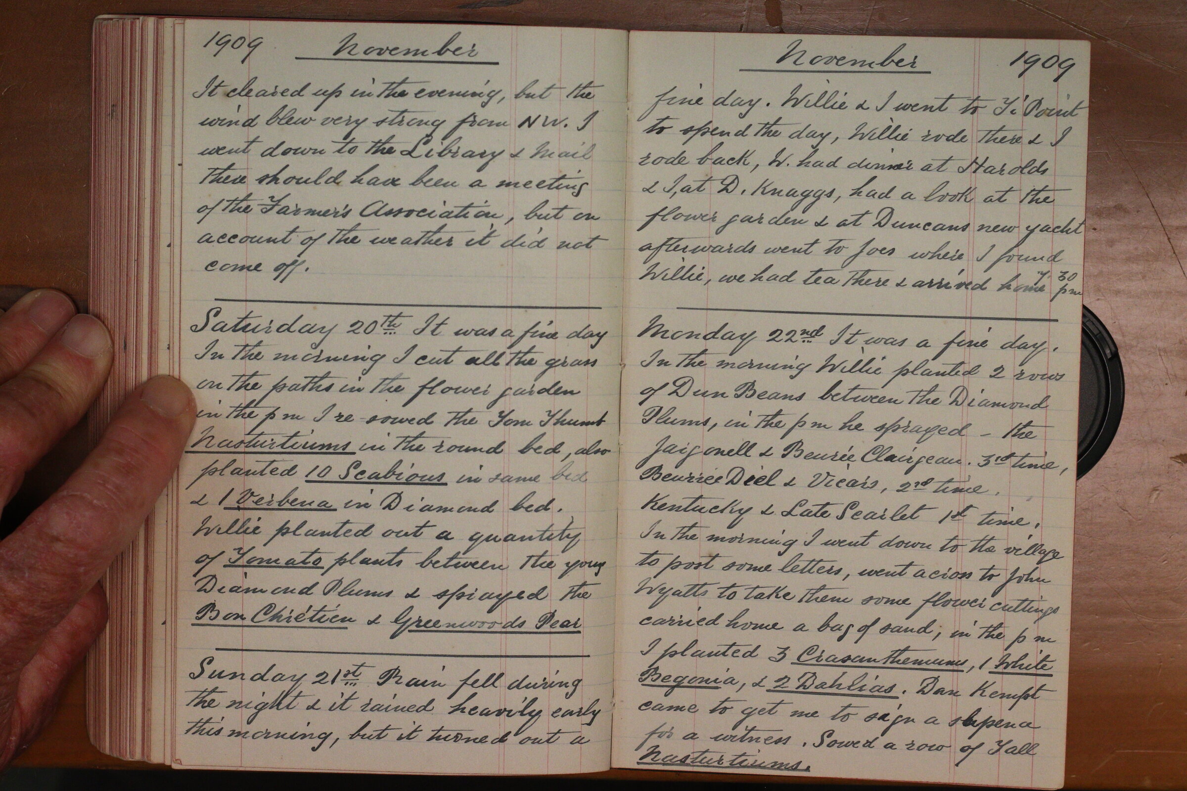Original CS Clarke diary page