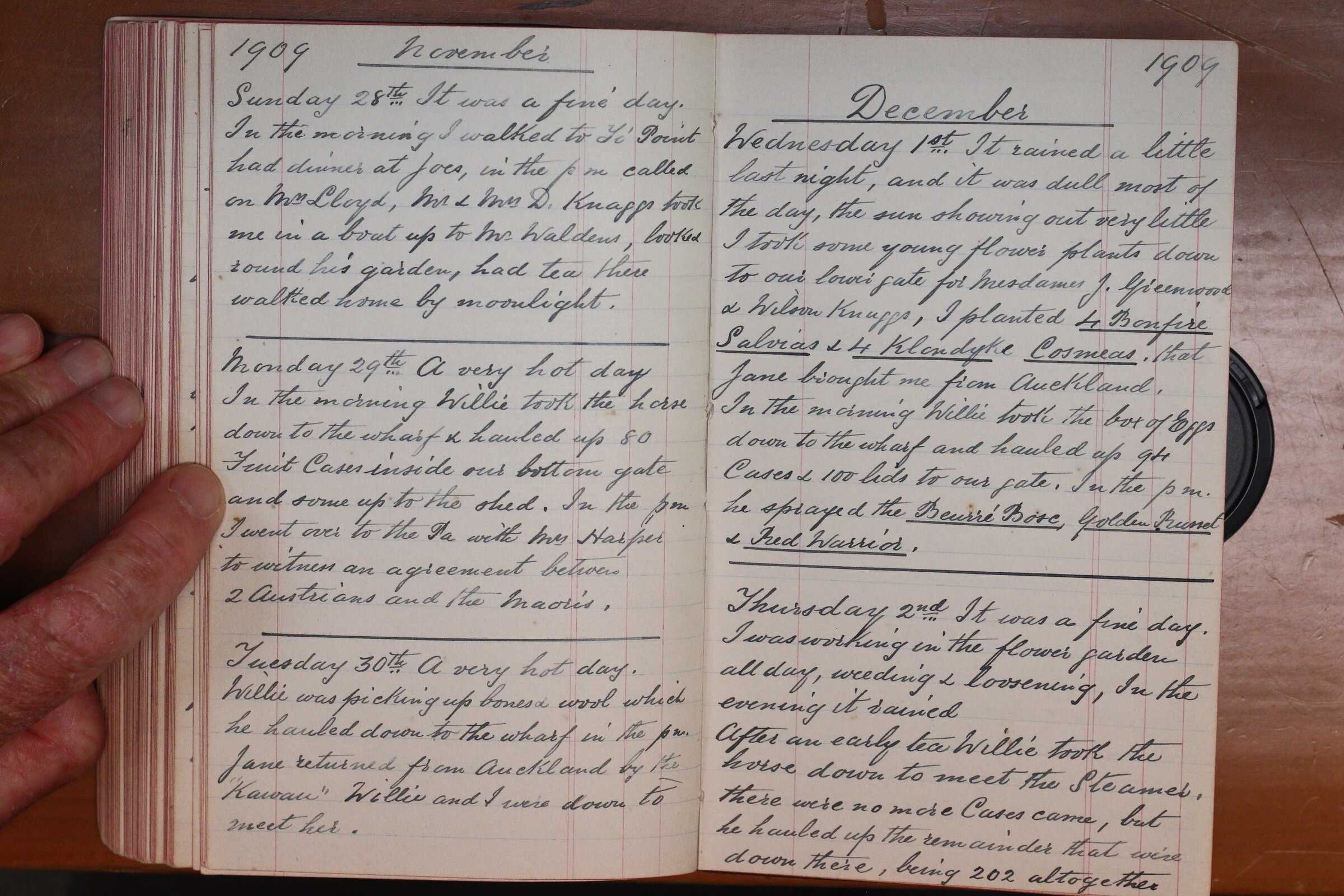 Original CS Clarke diary page