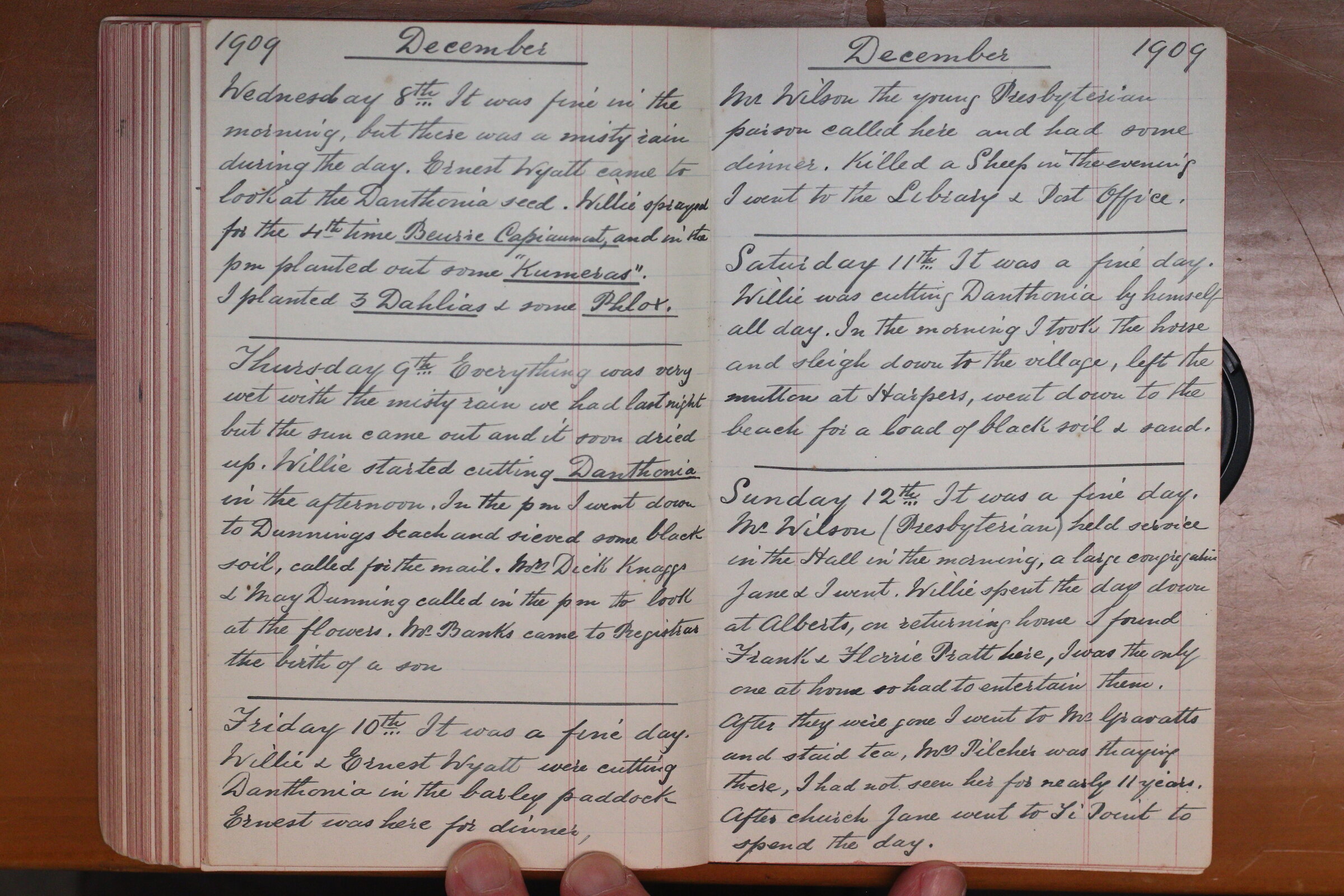 Original CS Clarke diary page