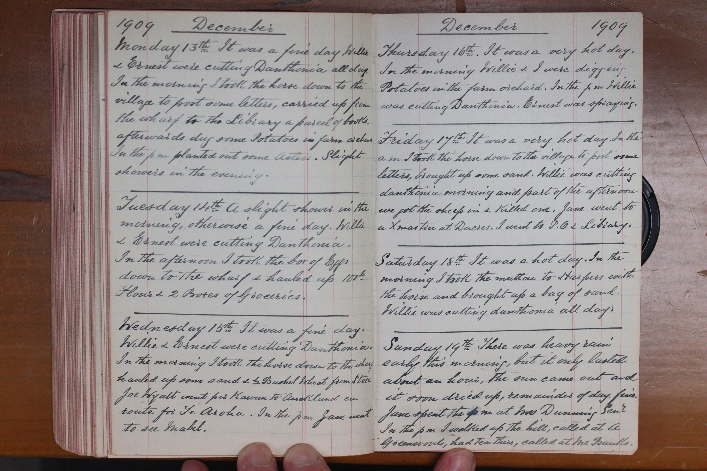 Original CS Clarke diary page