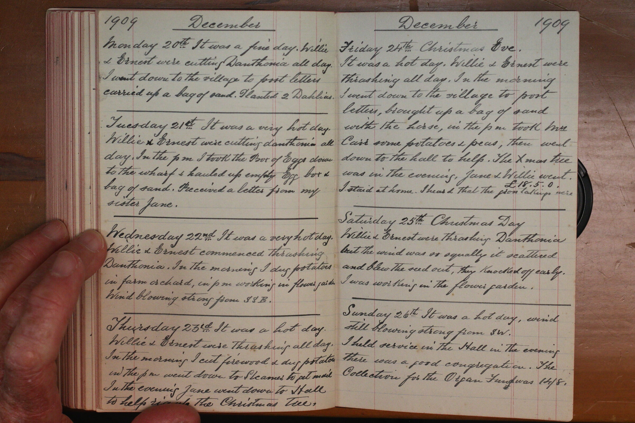 Original CS Clarke diary page