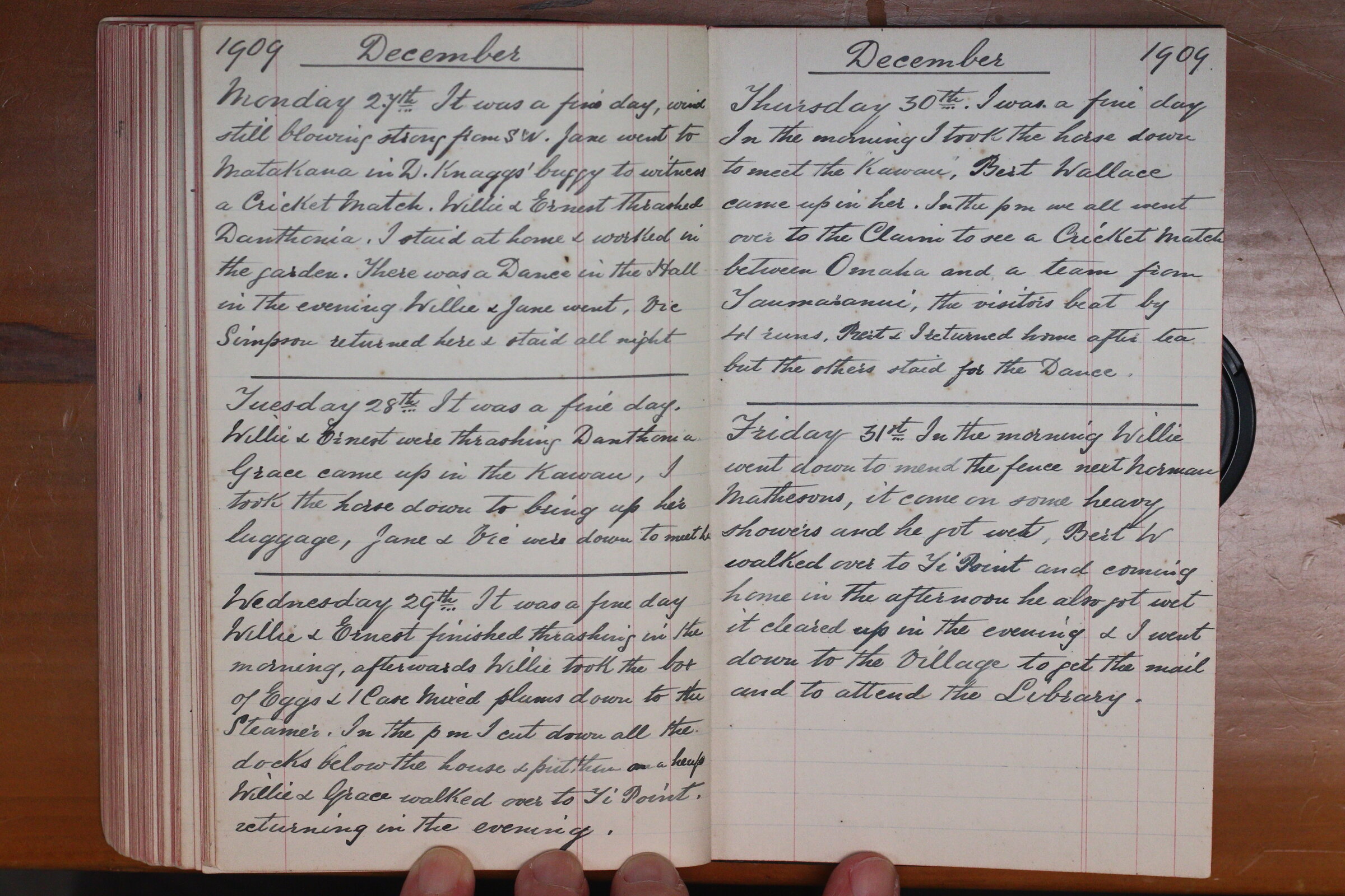 Original CS Clarke diary page