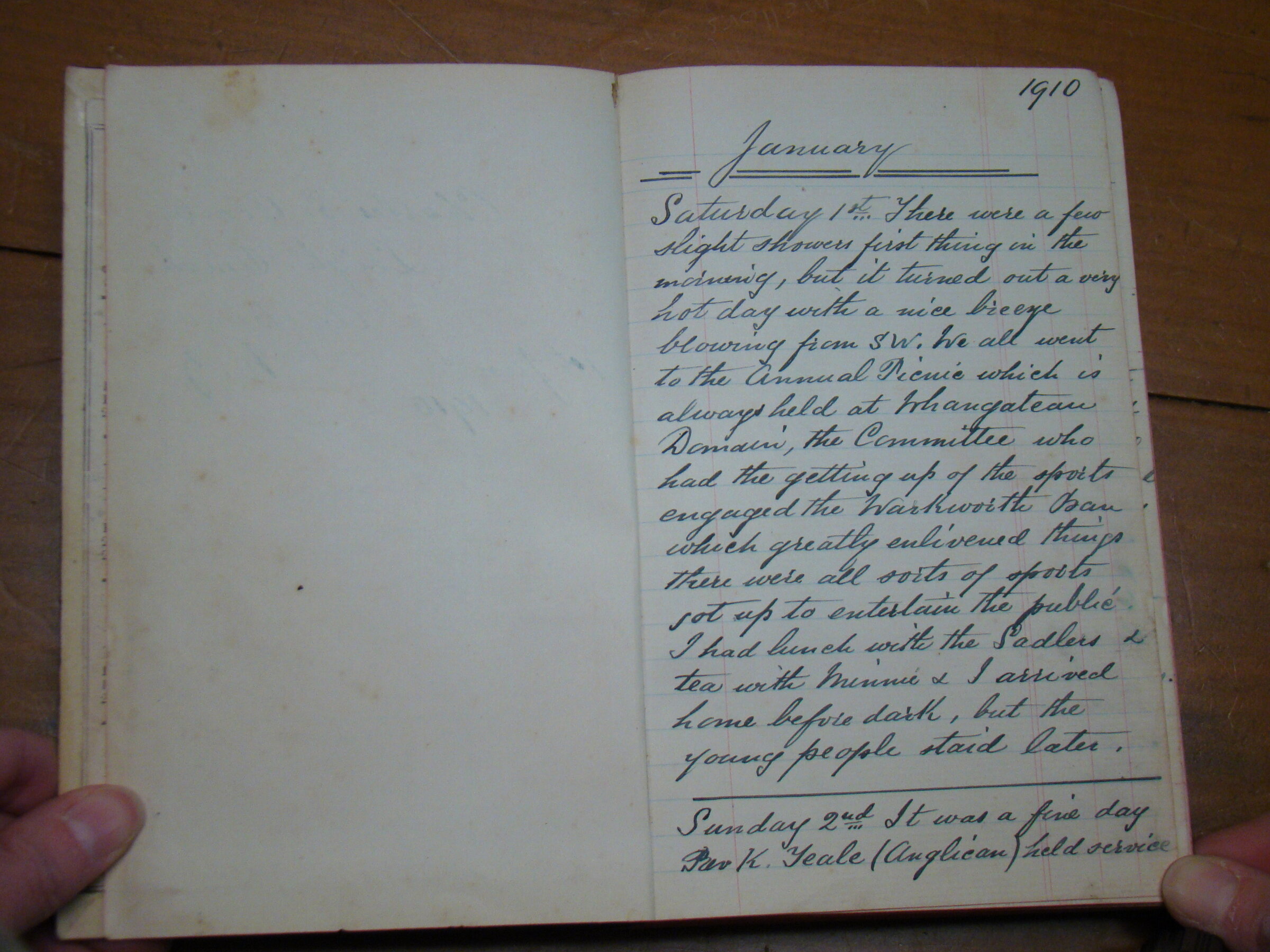 Original CS Clarke diary page