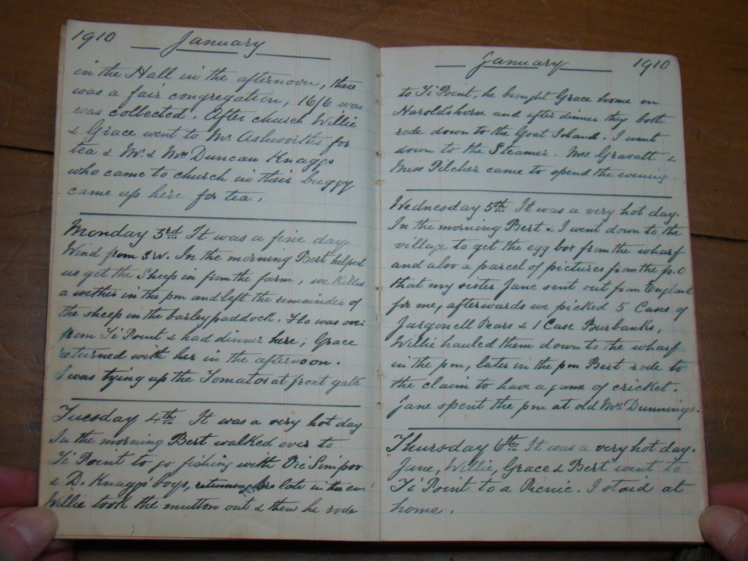 Original CS Clarke diary page
