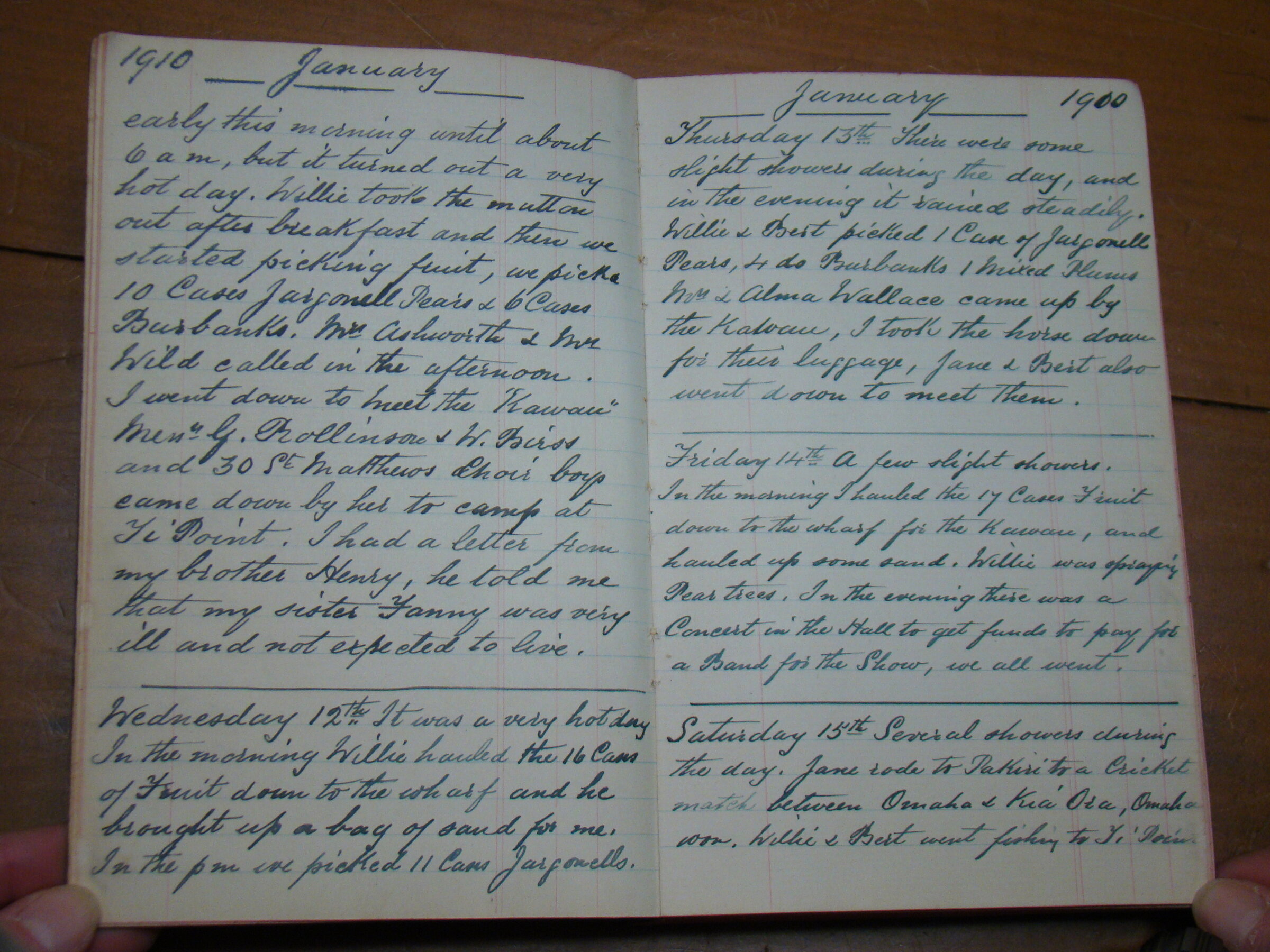 Original CS Clarke diary page