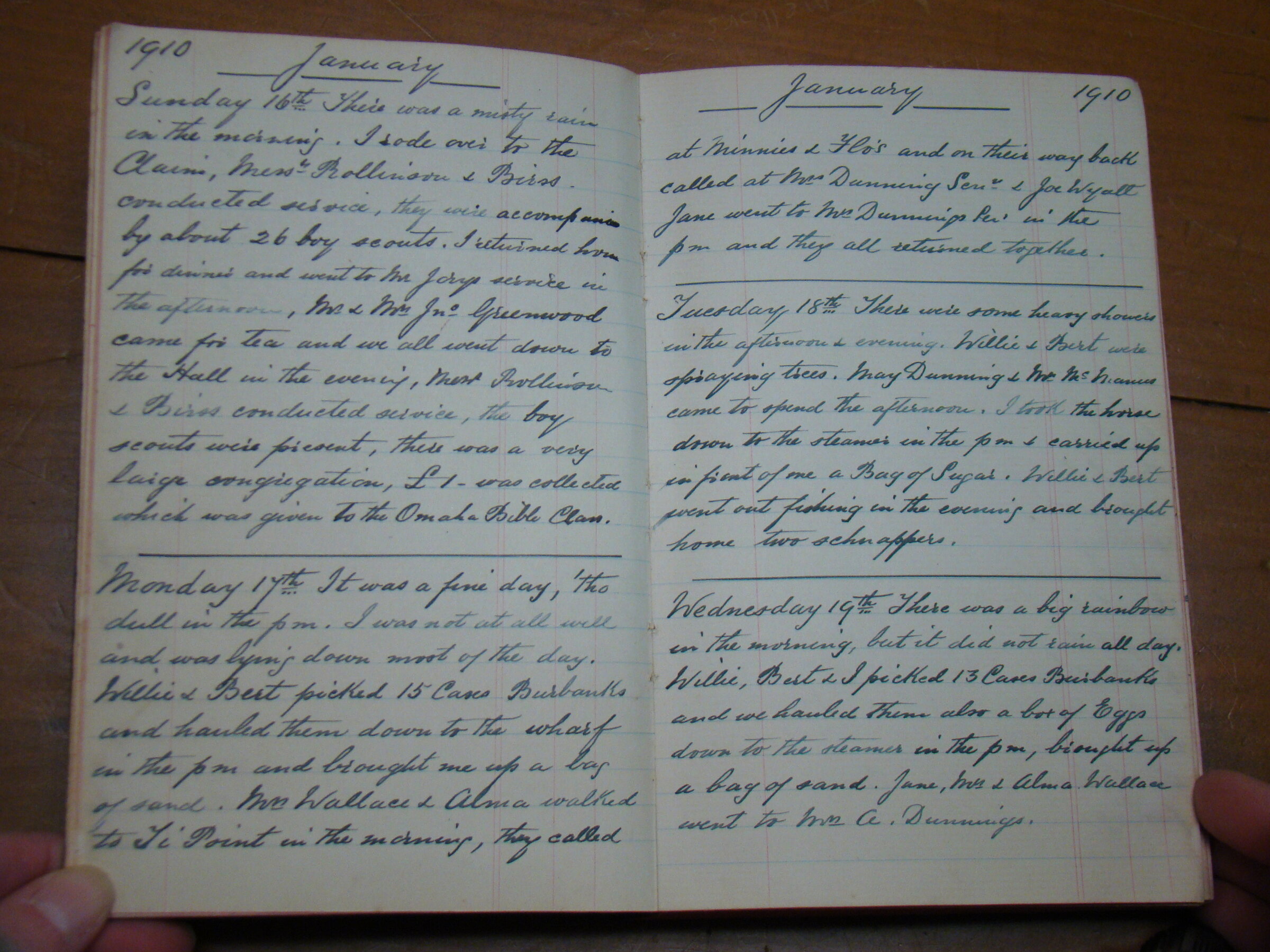 Original CS Clarke diary page