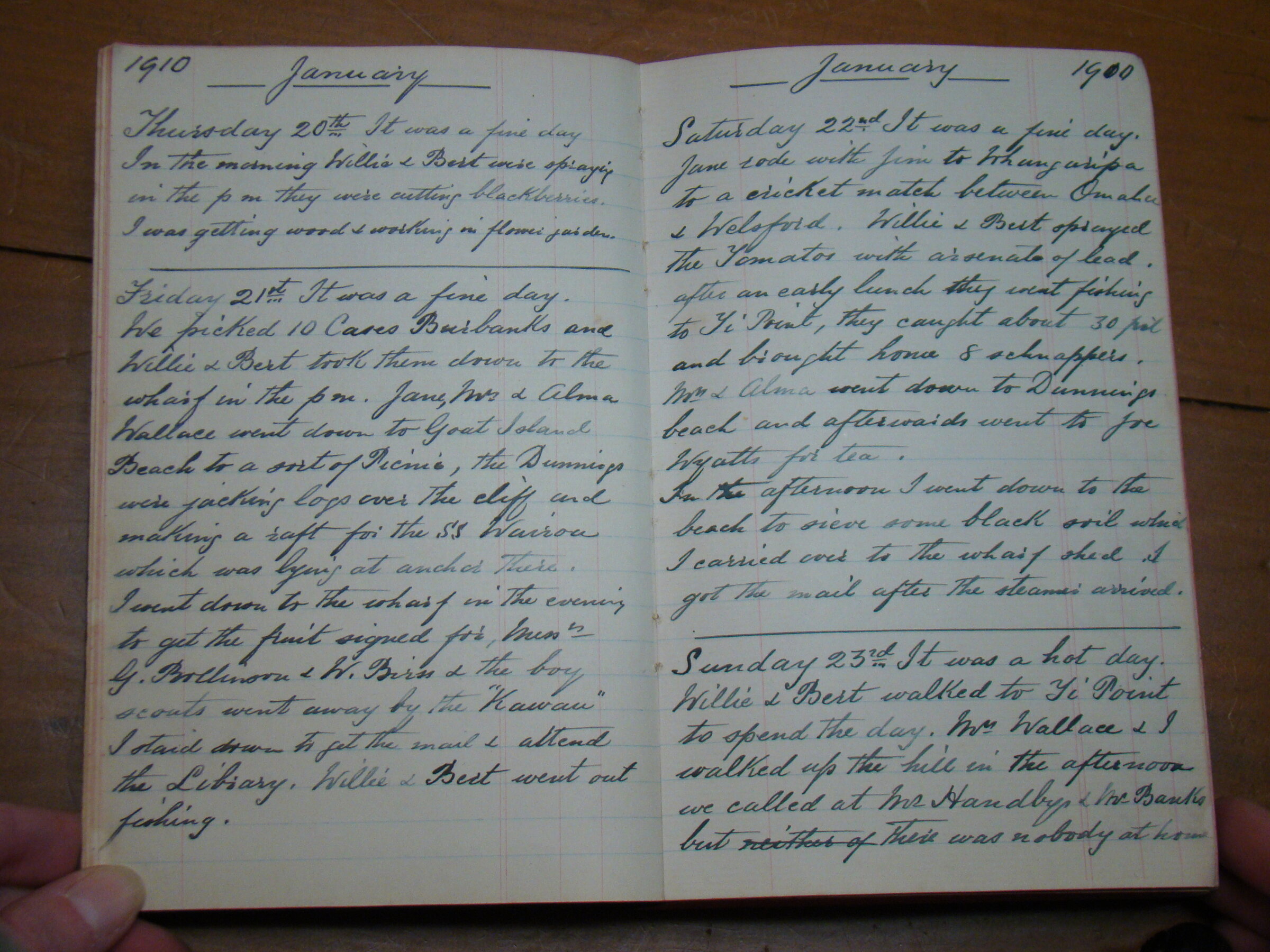 Original CS Clarke diary page