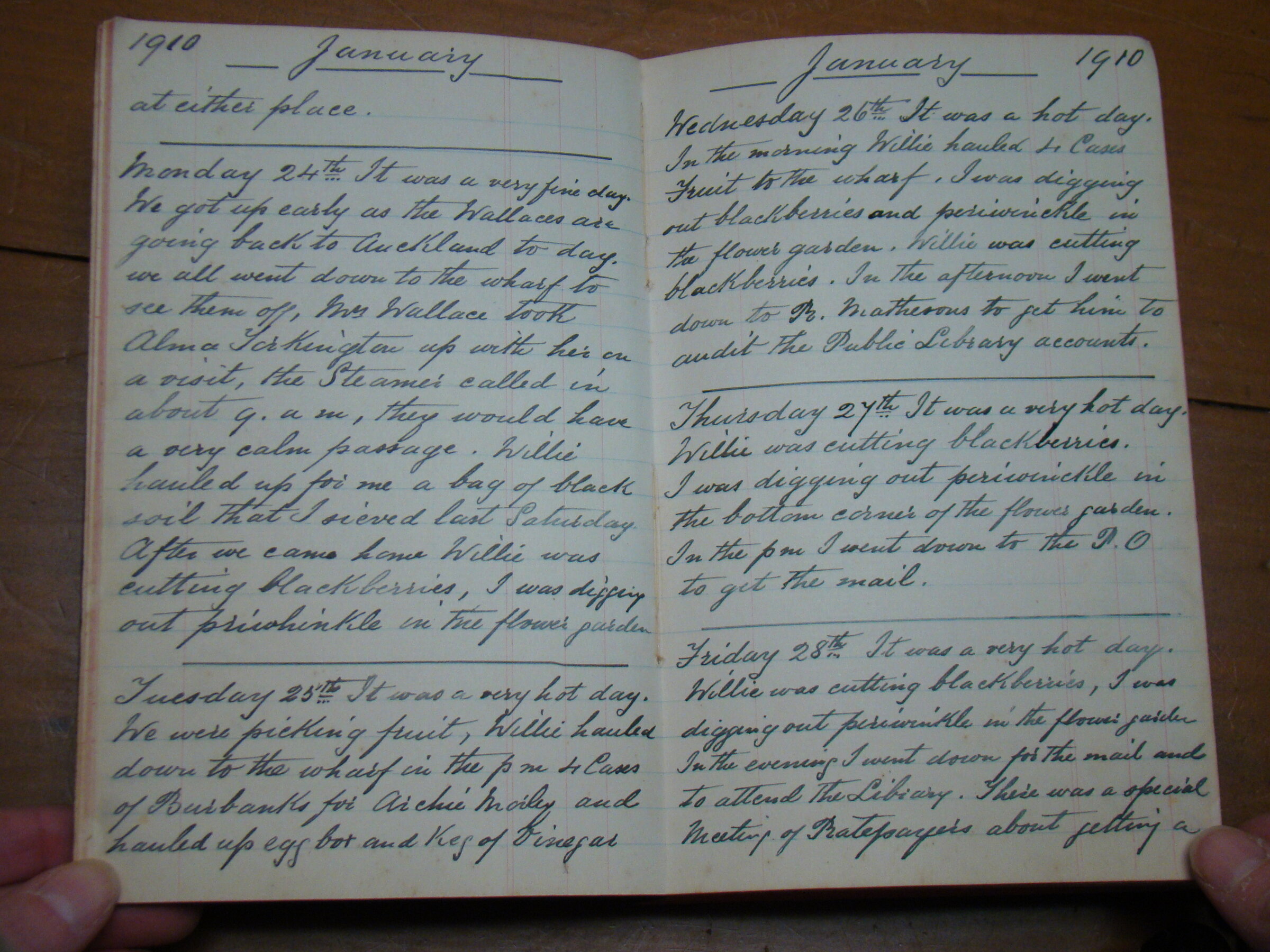 Original CS Clarke diary page