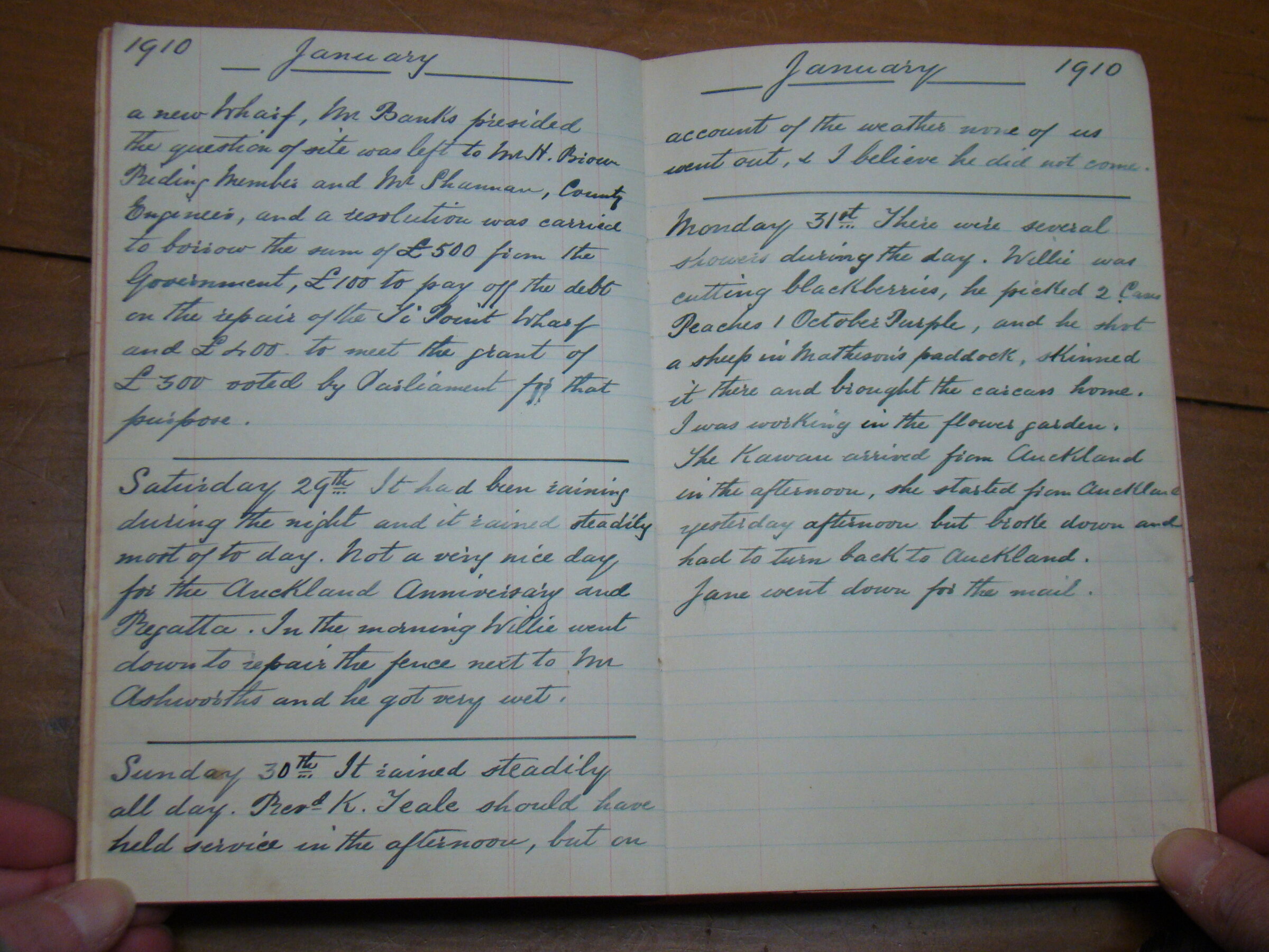 Original CS Clarke diary page