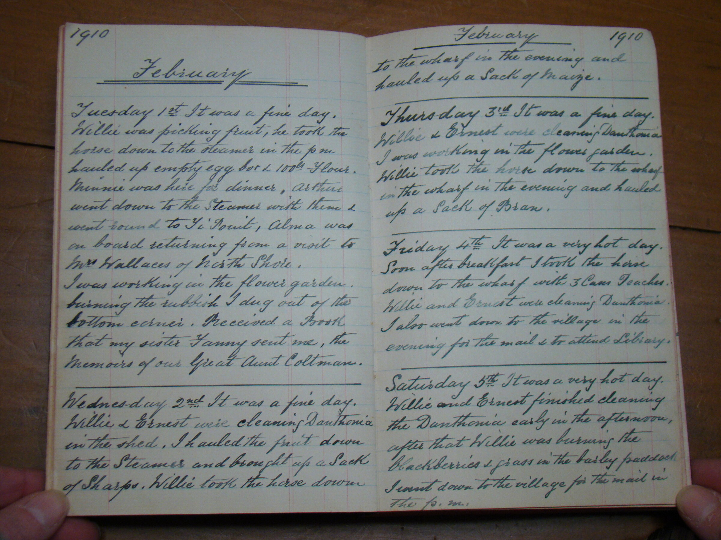 Original CS Clarke diary page