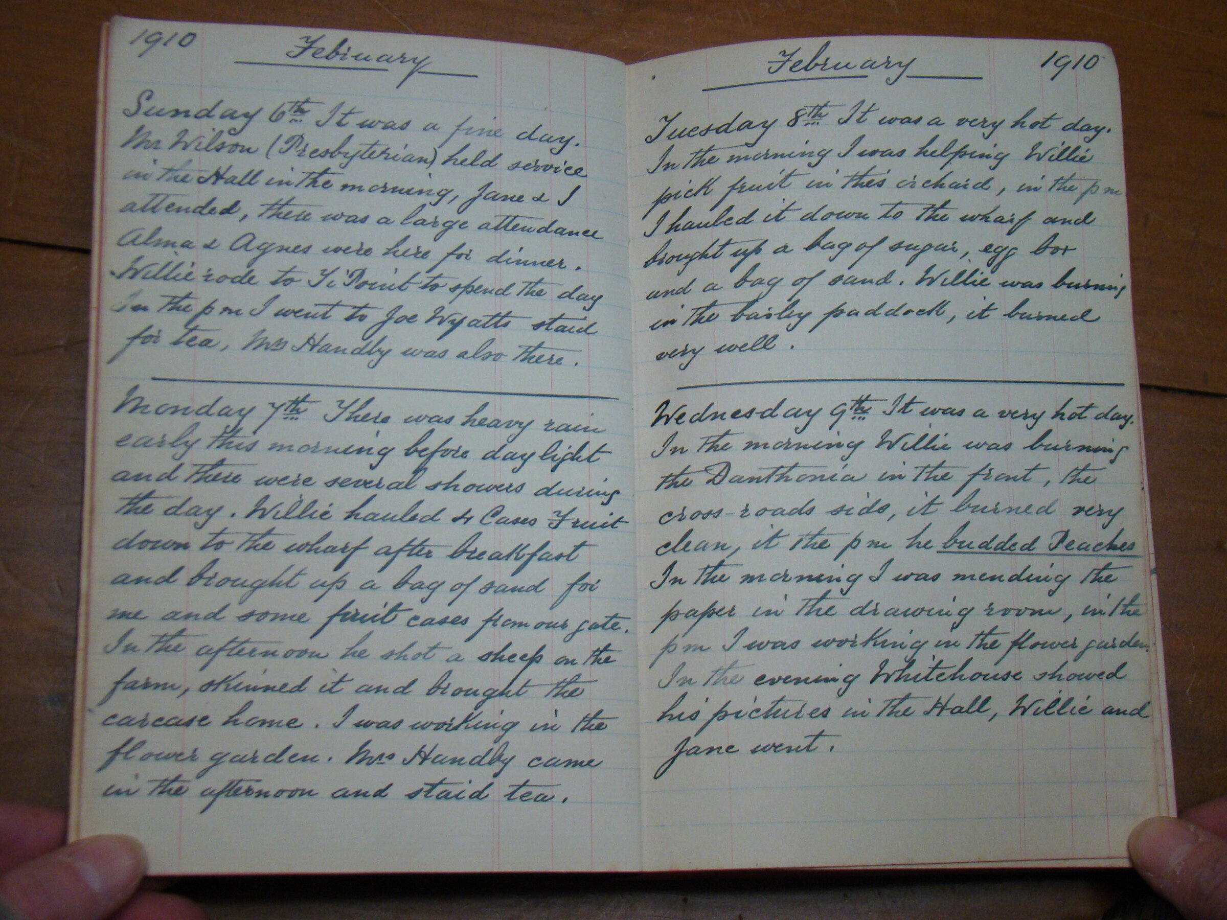 Original CS Clarke diary page