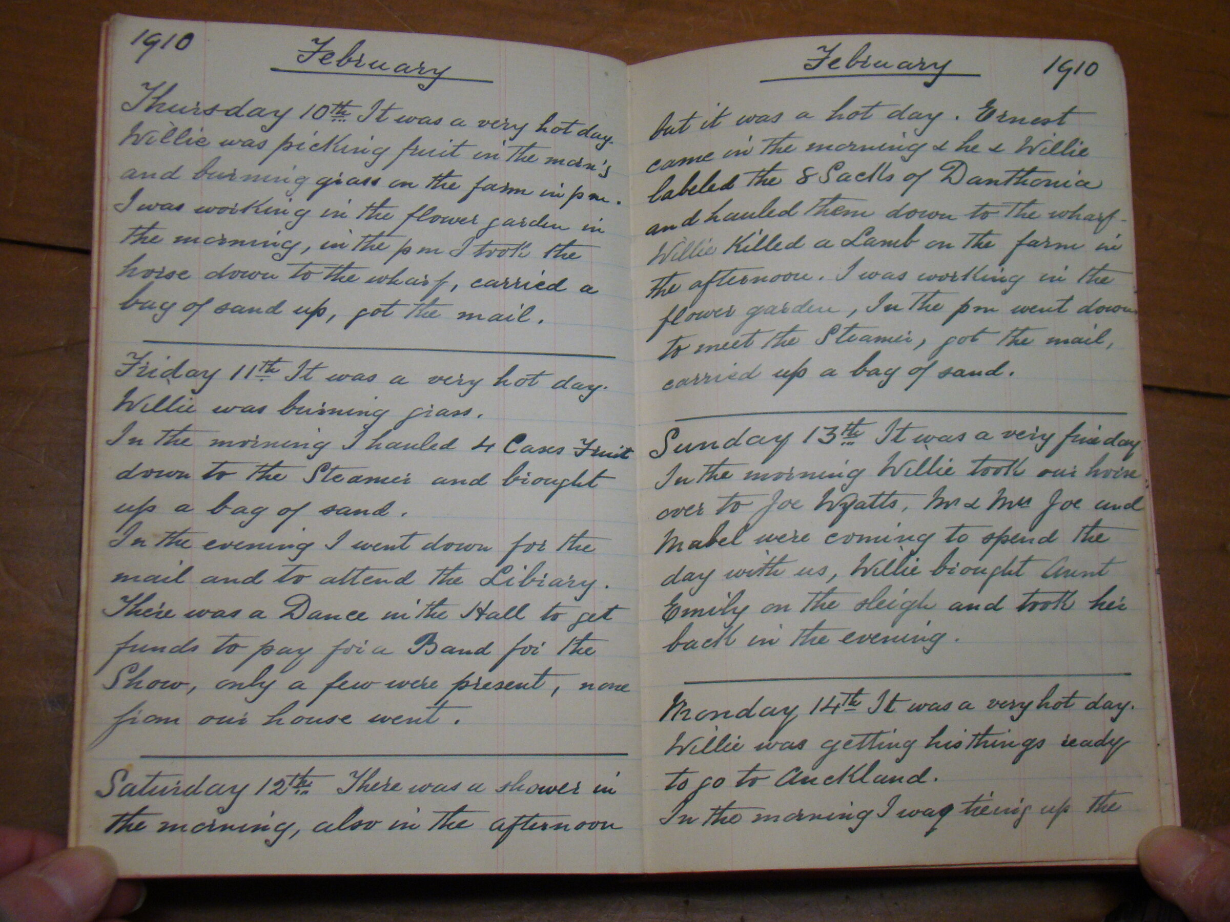 Original CS Clarke diary page